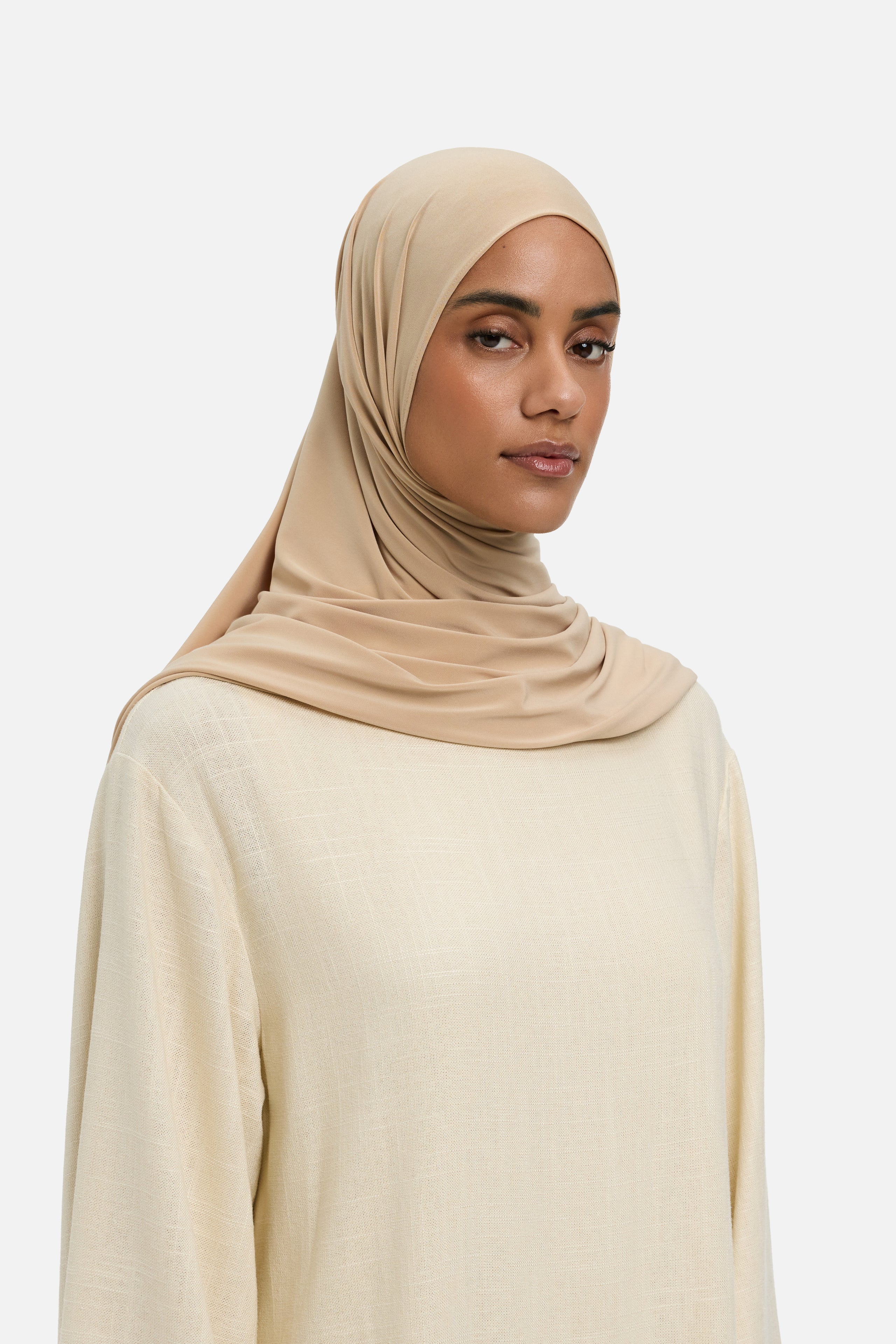 Premium Jersey Scarf | Soft Camel