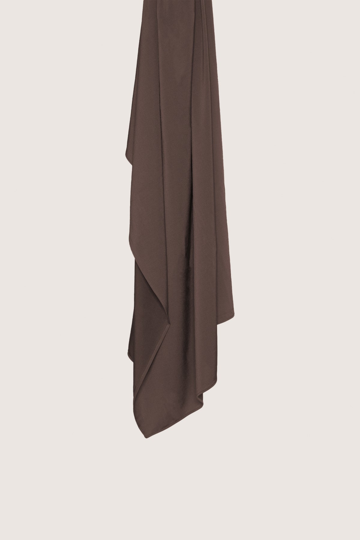 Satin Jersey Scarf | Walnut Brown
