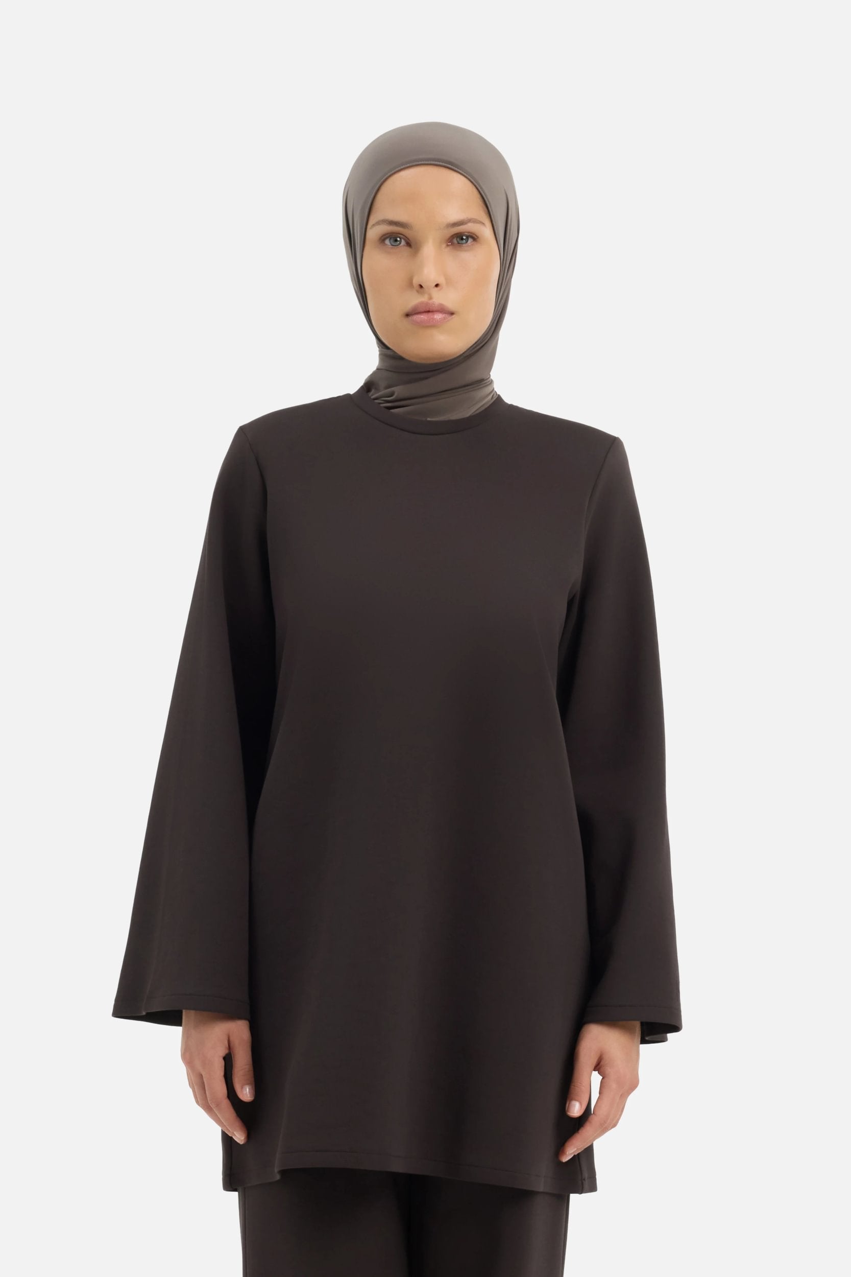 Relaxed Cotton Tee | Dark Truffle