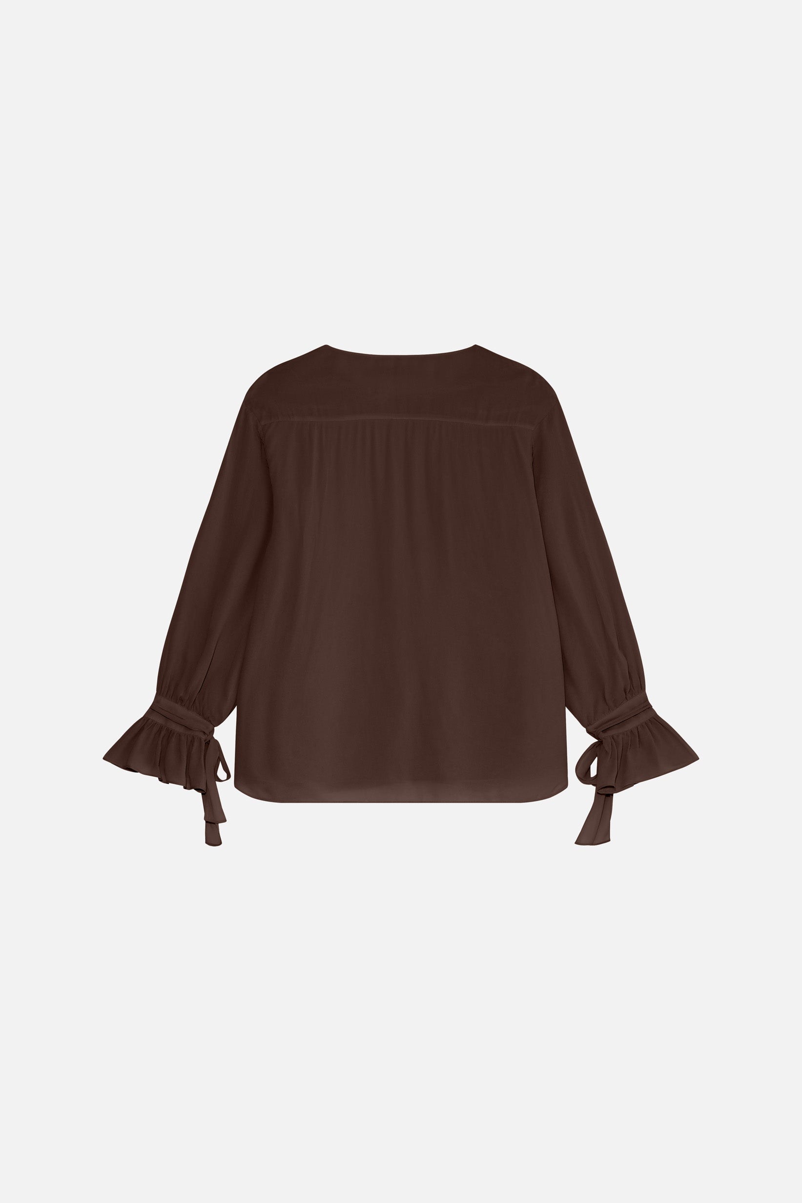 Romantic Ruffle Blouse | Burnt Mocha