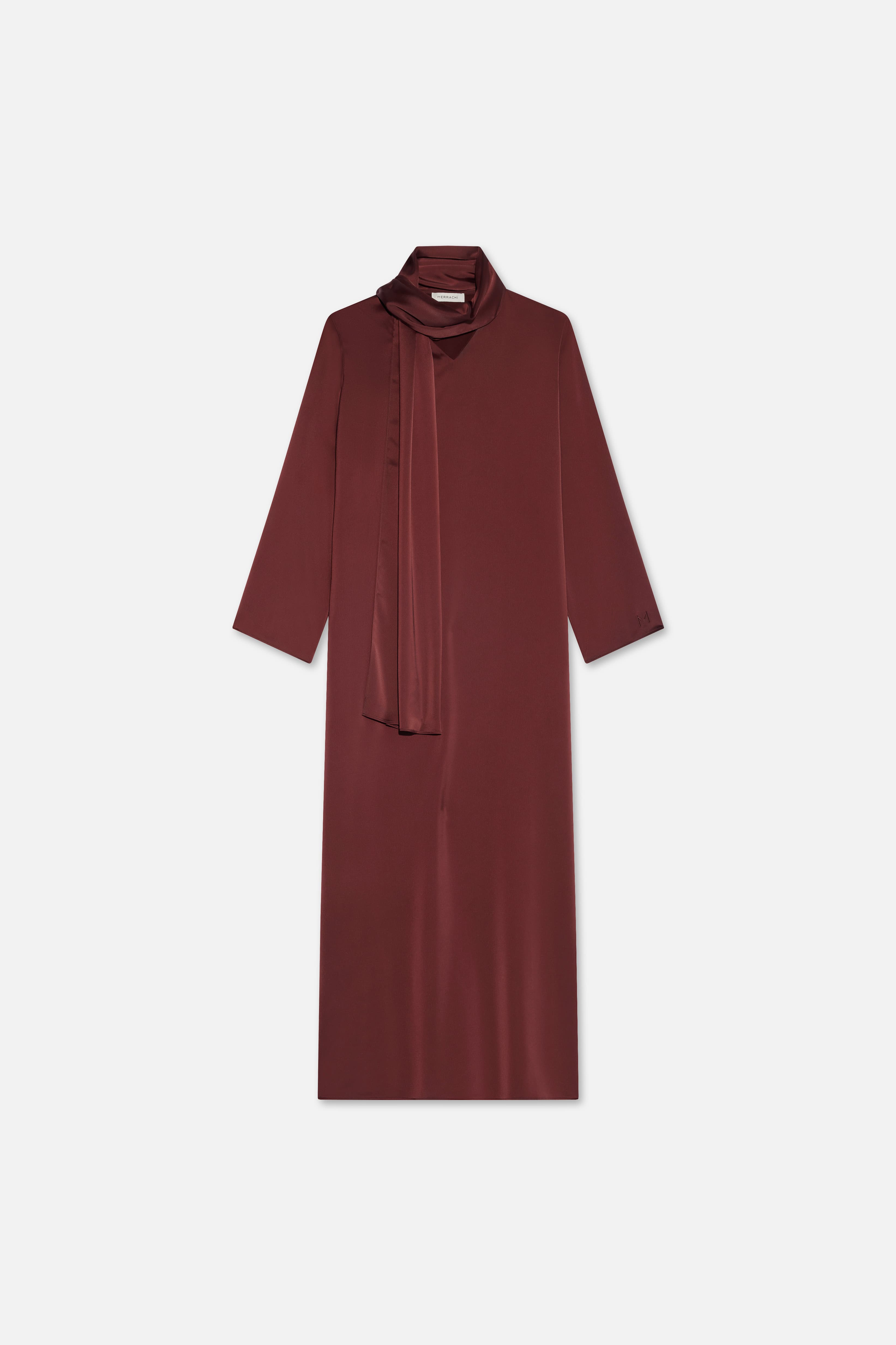 Shawl Dress | Dark Cherry