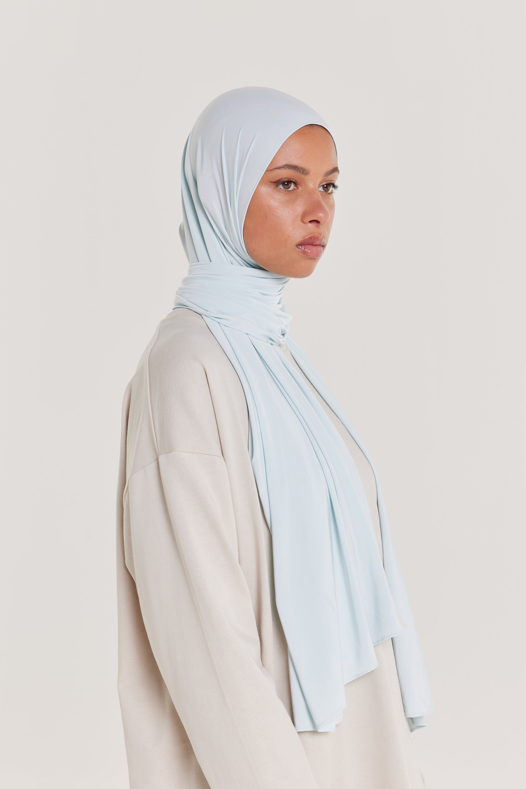 Liquid Jersey Scarf | Light Blue