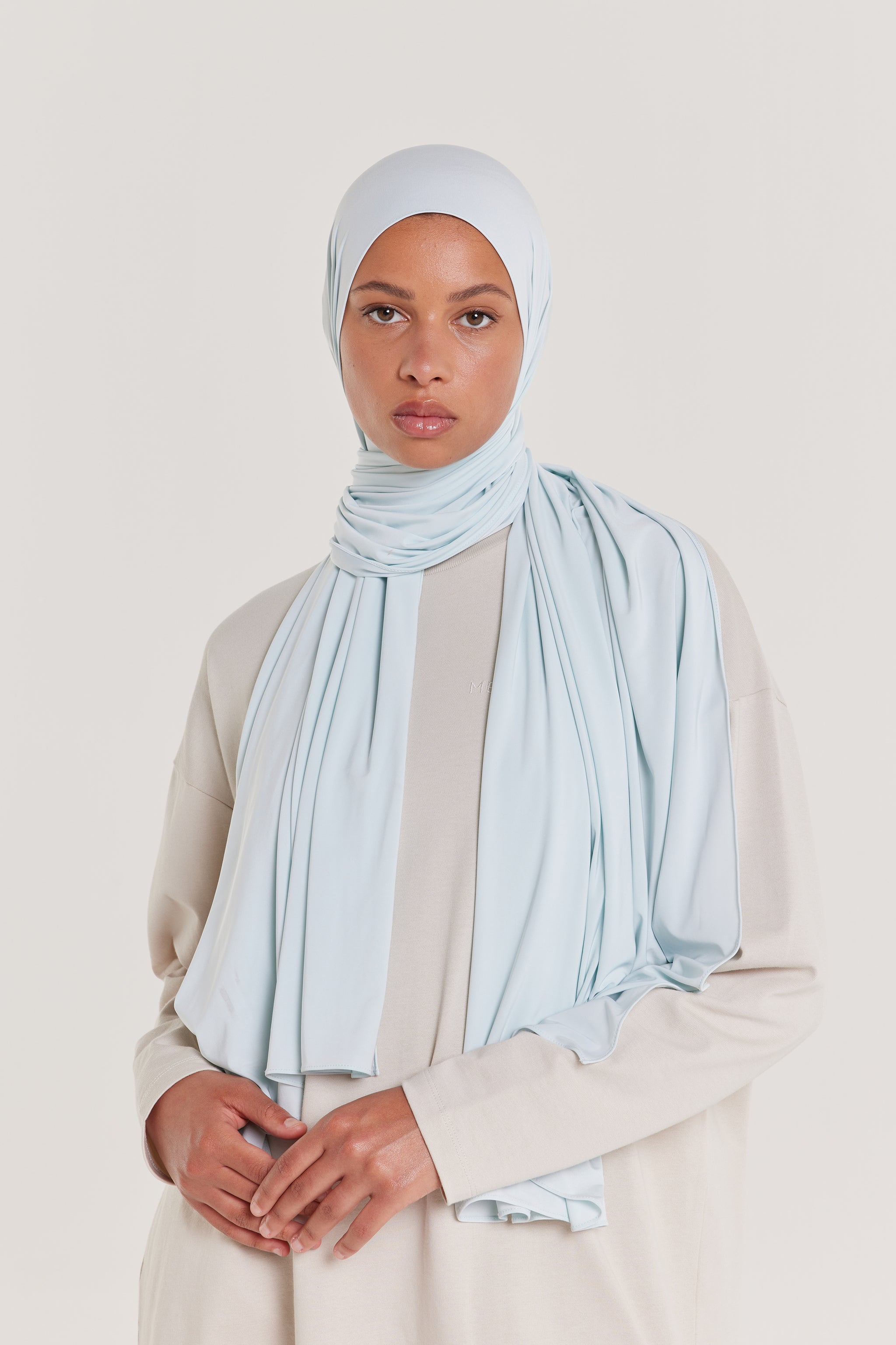 Liquid Jersey Scarf | Light Blue