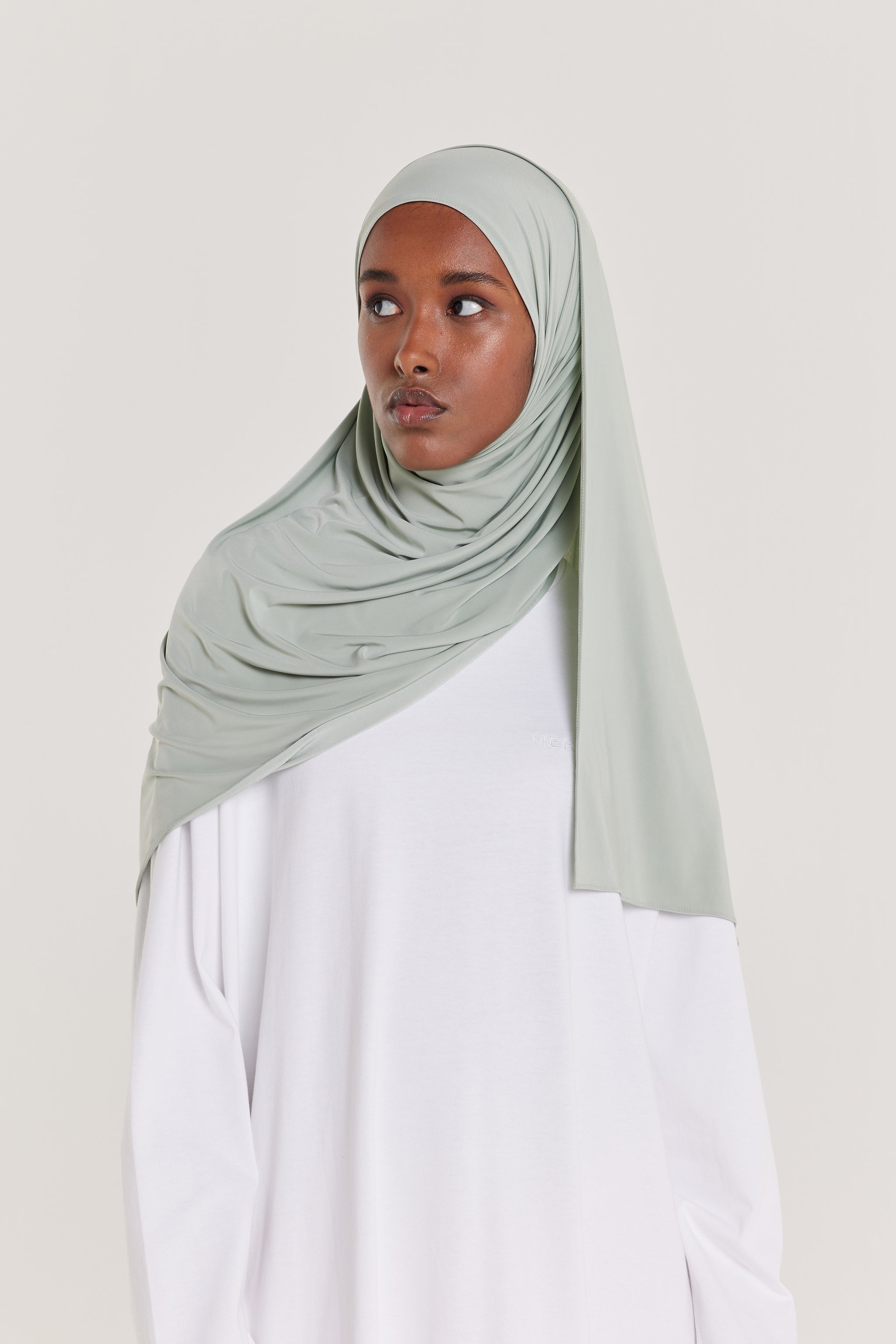 Liquid Jersey Scarf | Misty Green