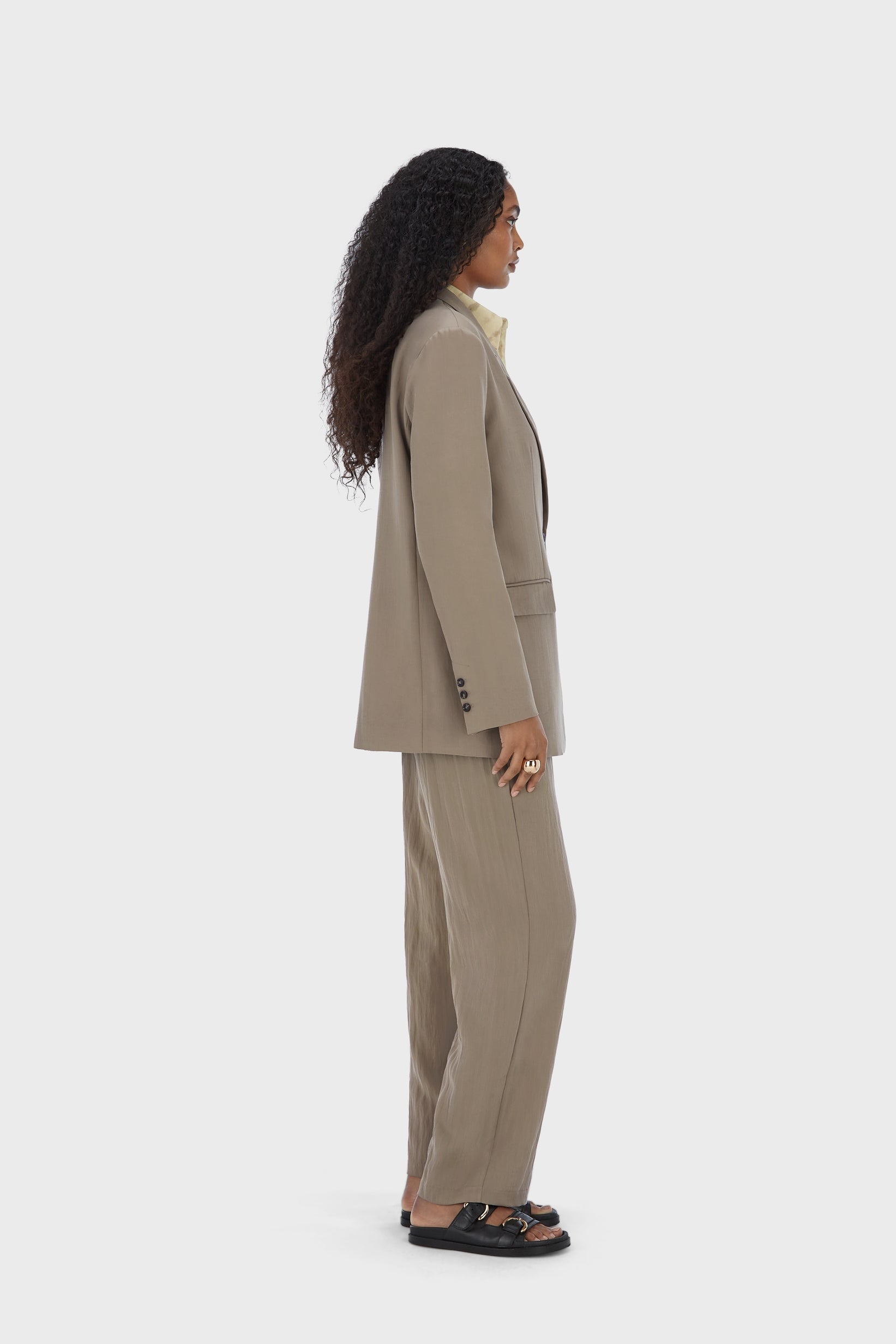 Box Fit Blazer | Taupe