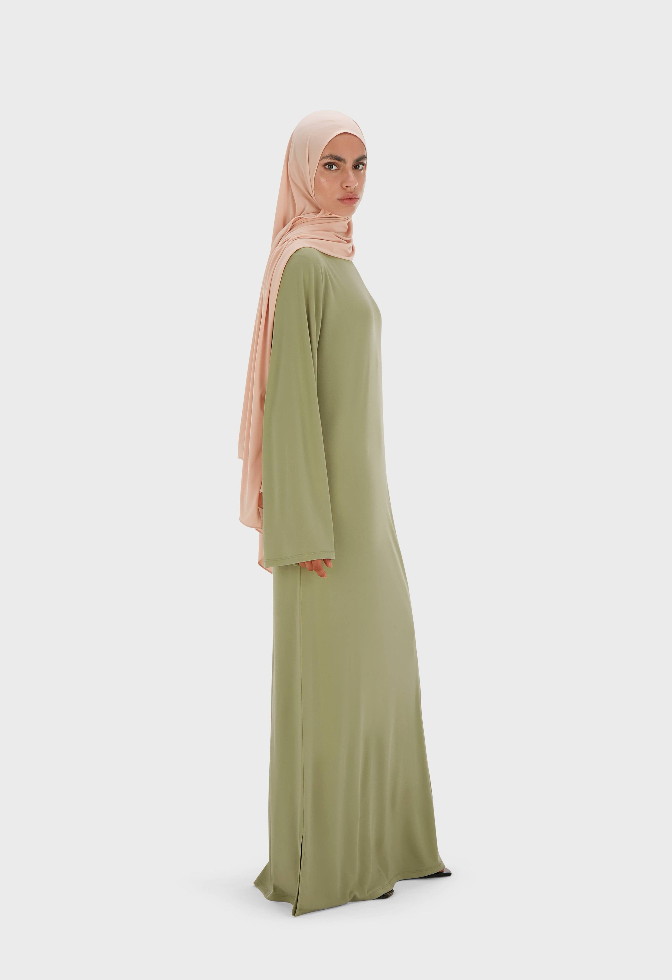 Essential Jersey Dress Regular | Moss Gray