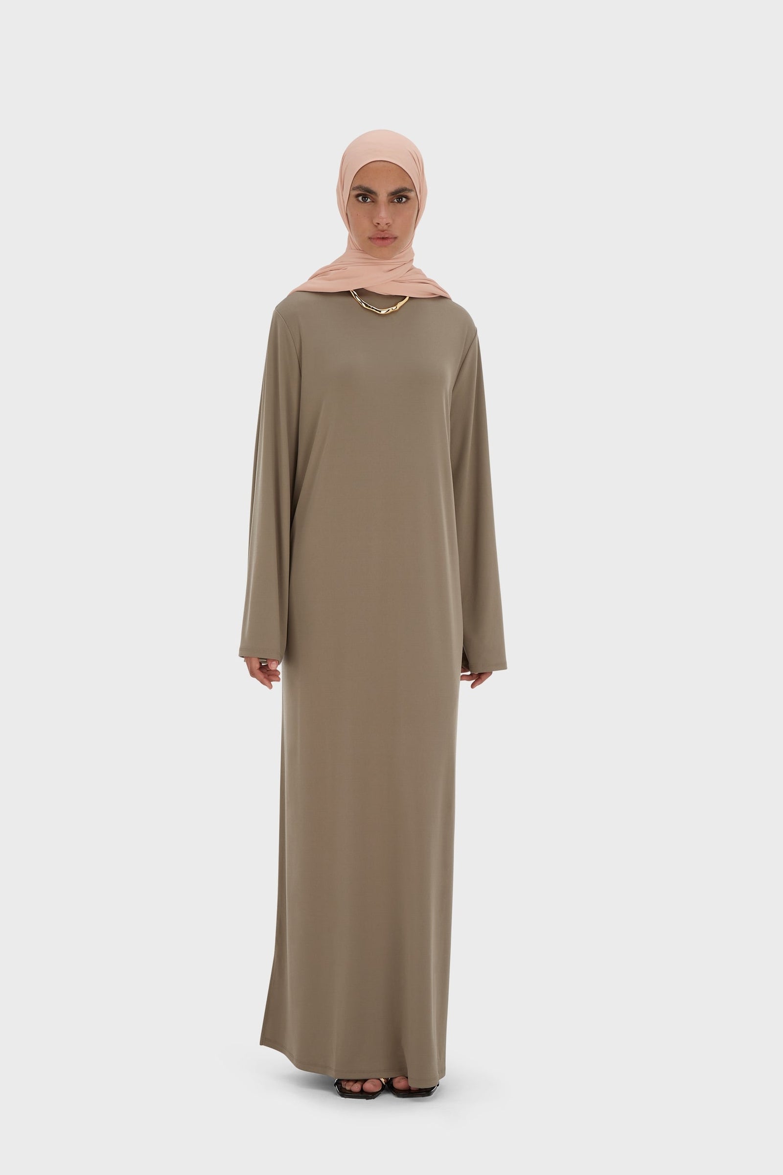 Essential Jersey Dress Short | Taupe