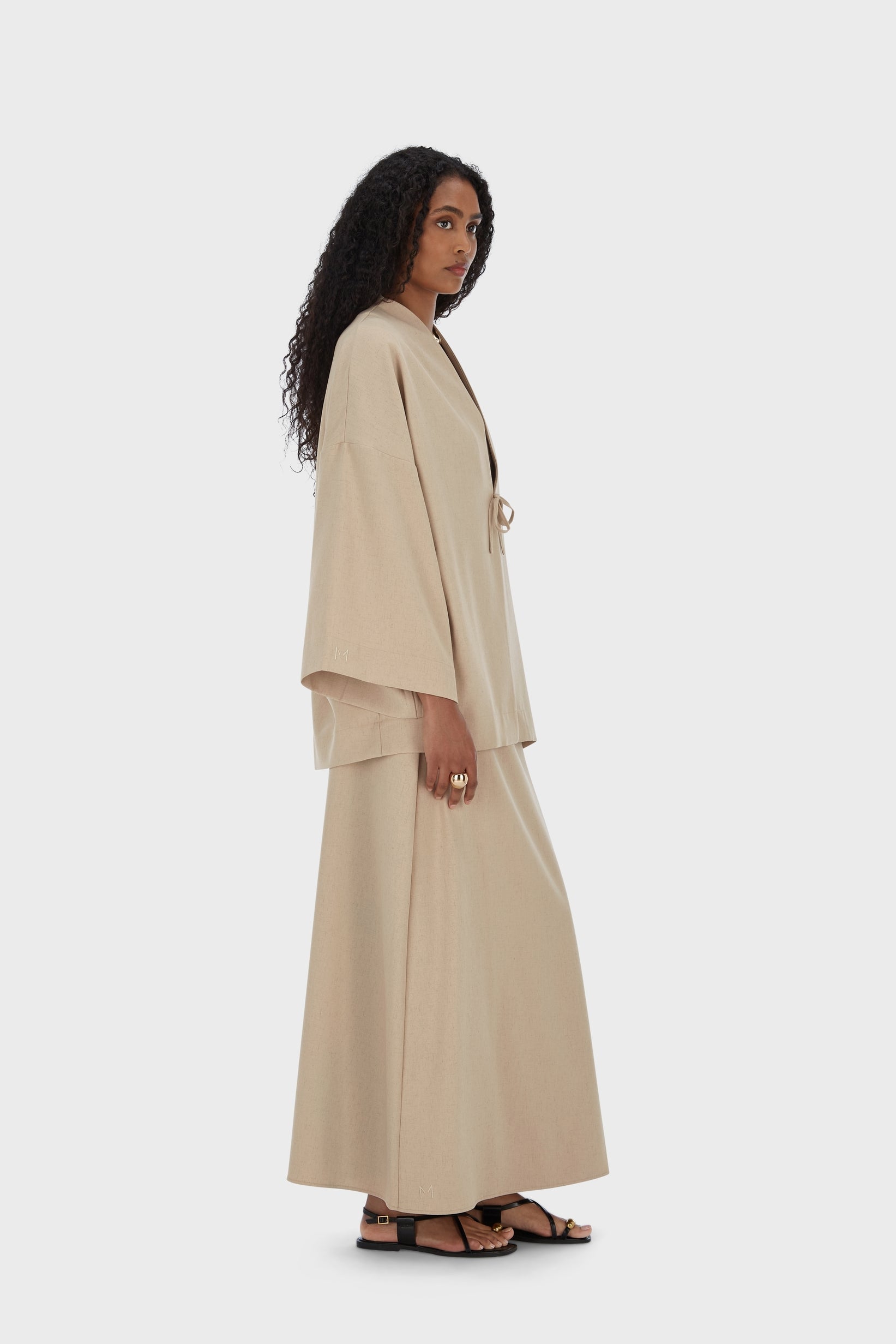 Front Tie Top | White Pepper