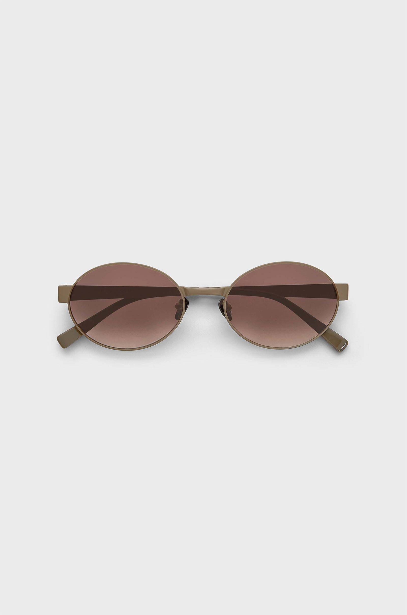 Oval Framed Sunglasses | Desert Brown
