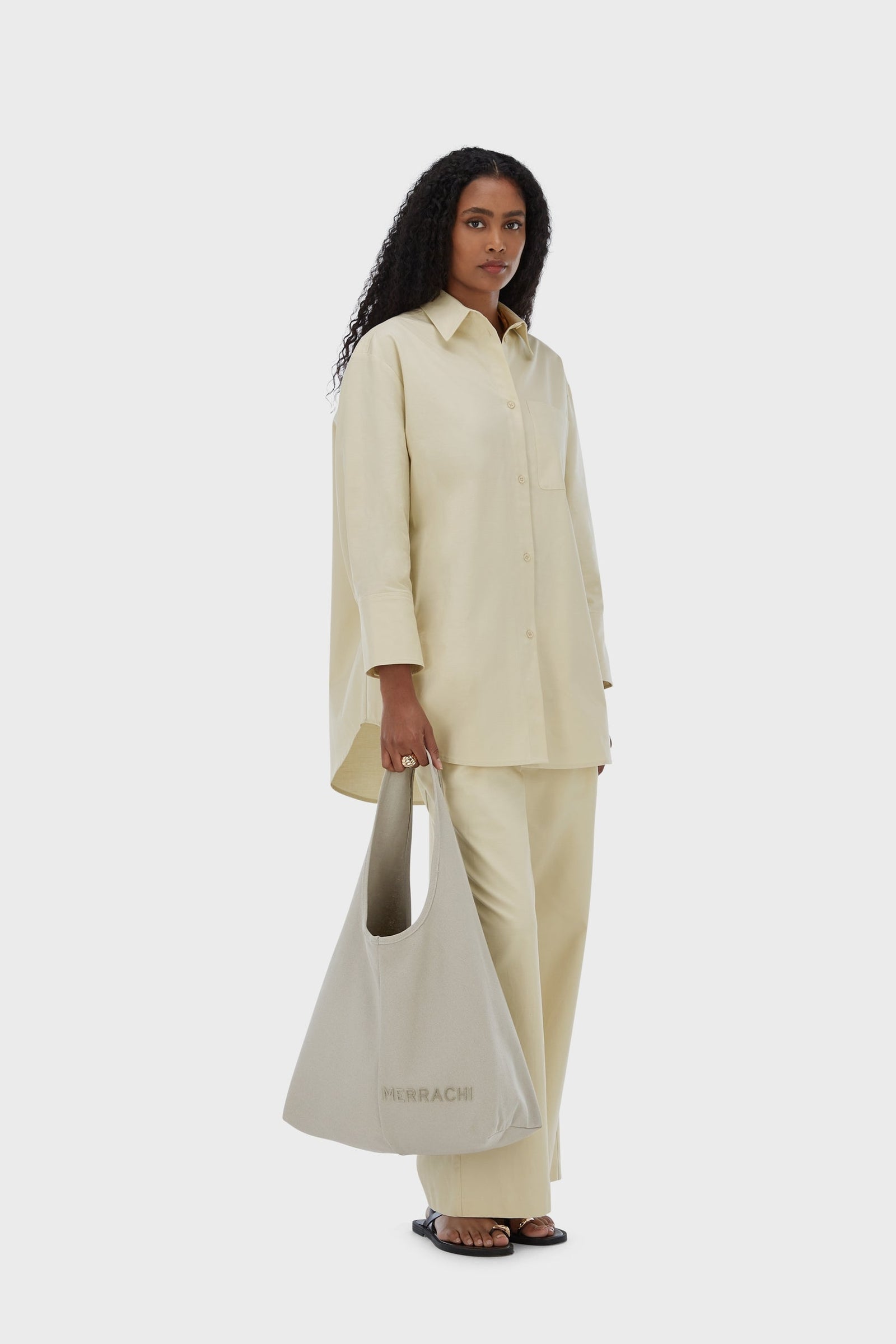 Oval Tote Bag | Moss Gray