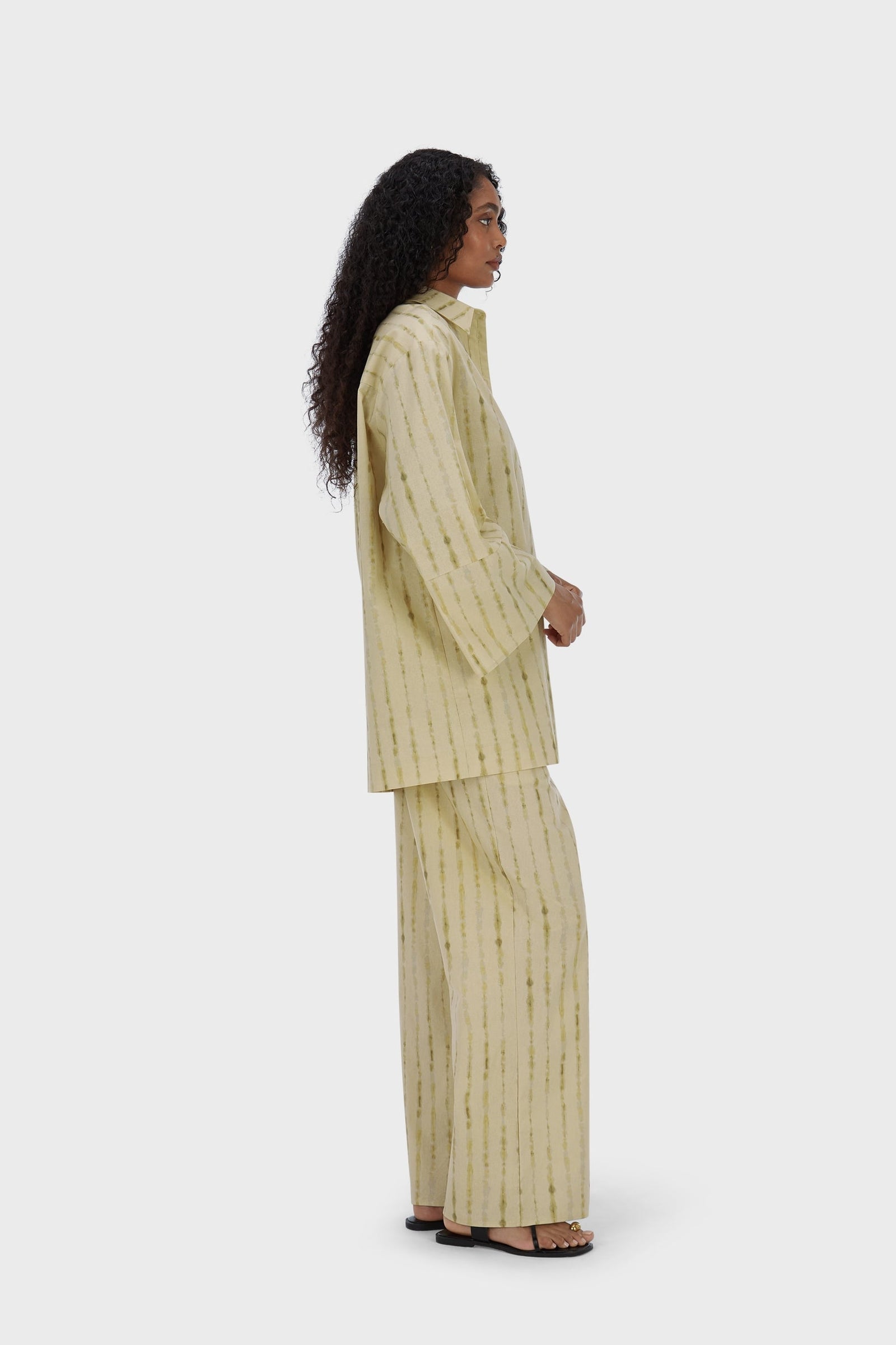 Shibori Top | Soft Khaki