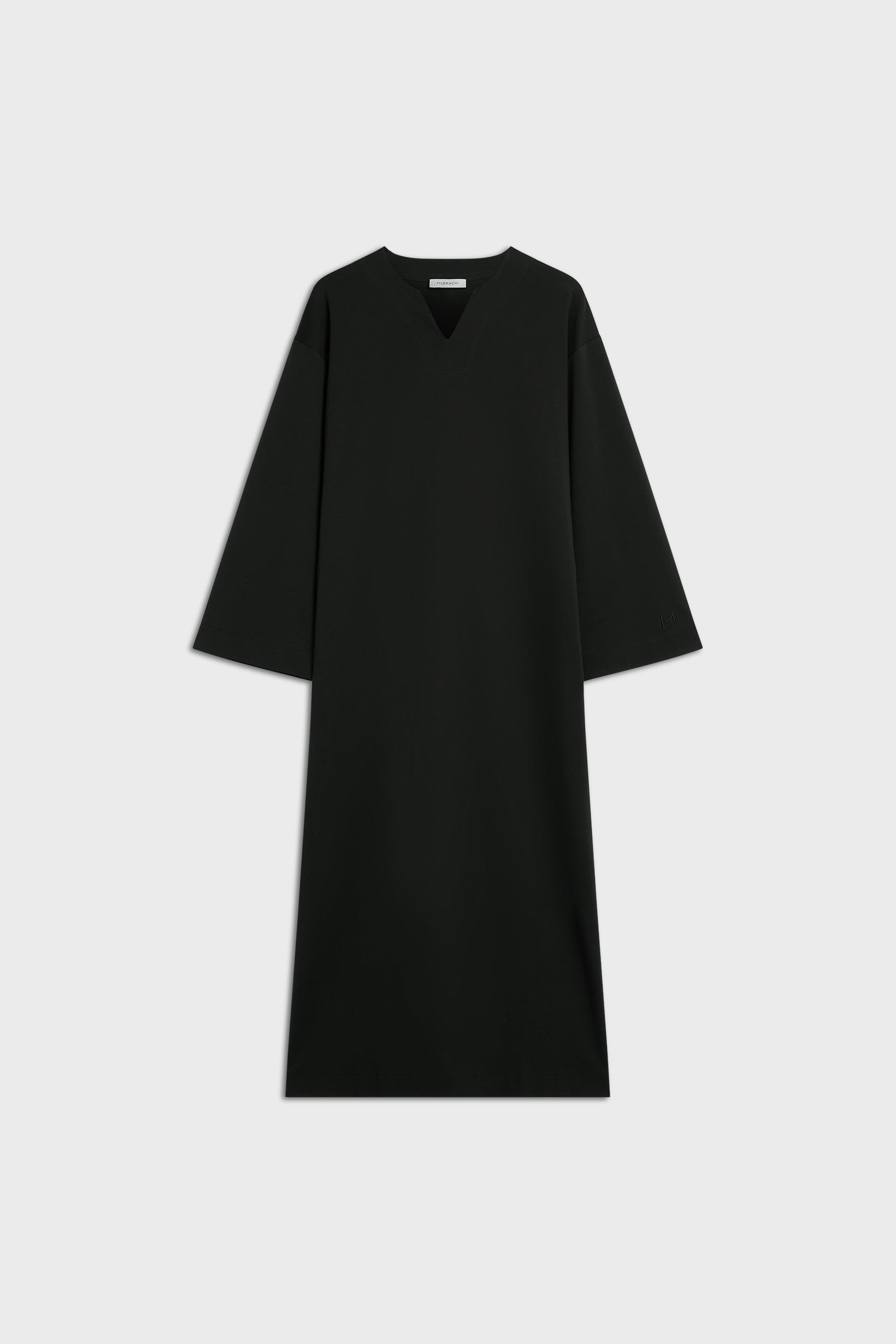 Summer Jersey Kaftan Dress | Black
