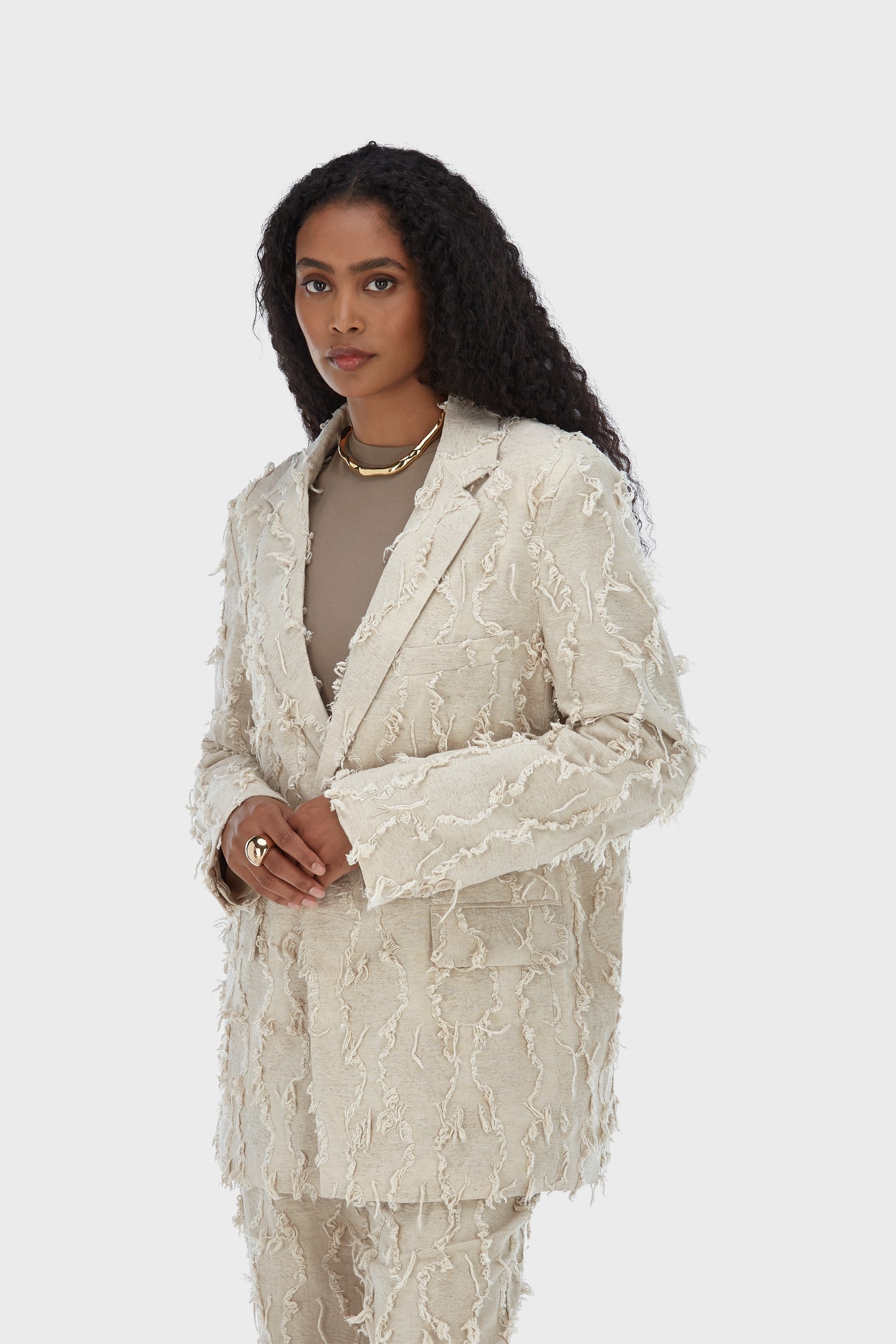 Summer Fil Coupé Blazer | Natural