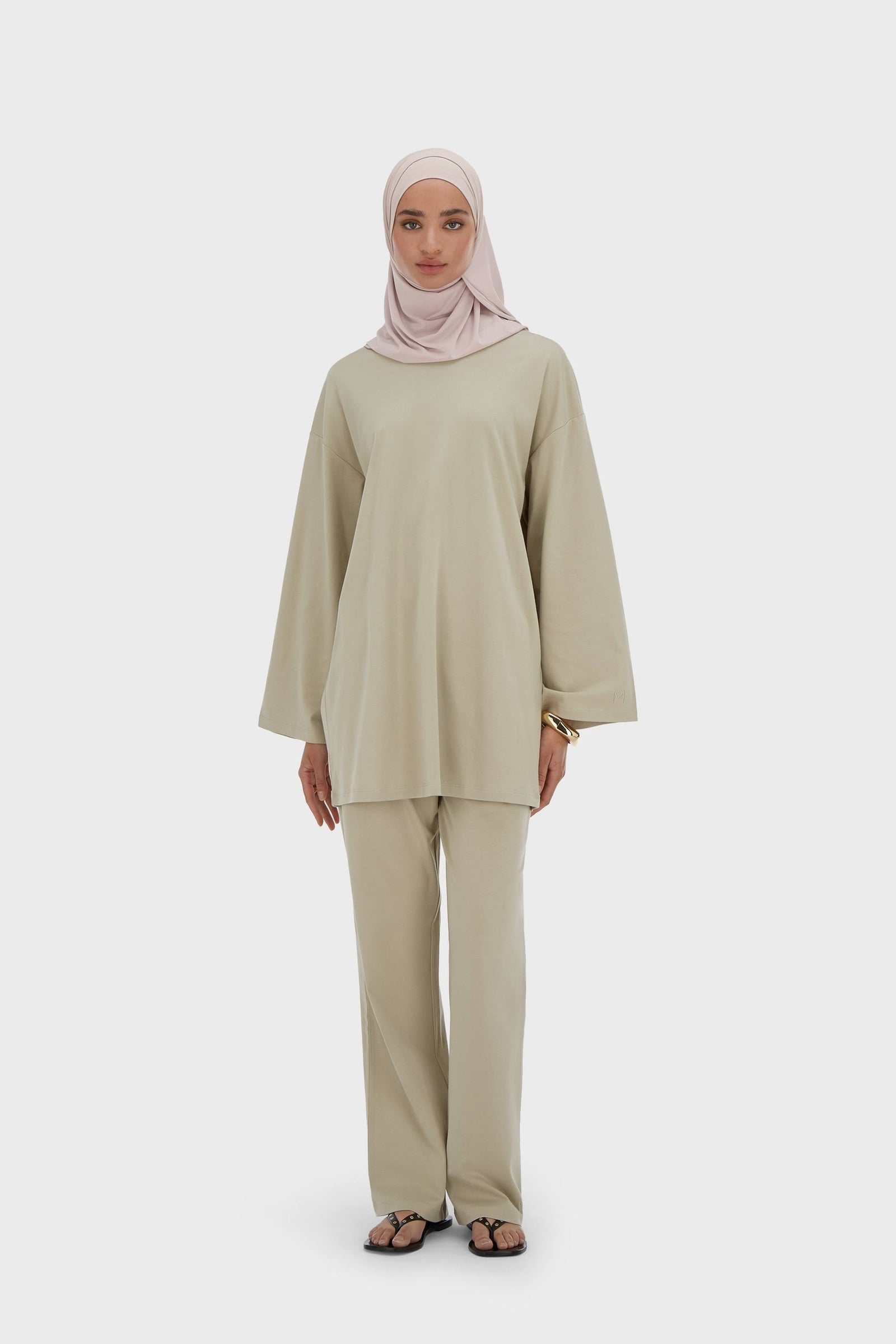 Summer Jersey Top | Moss Gray