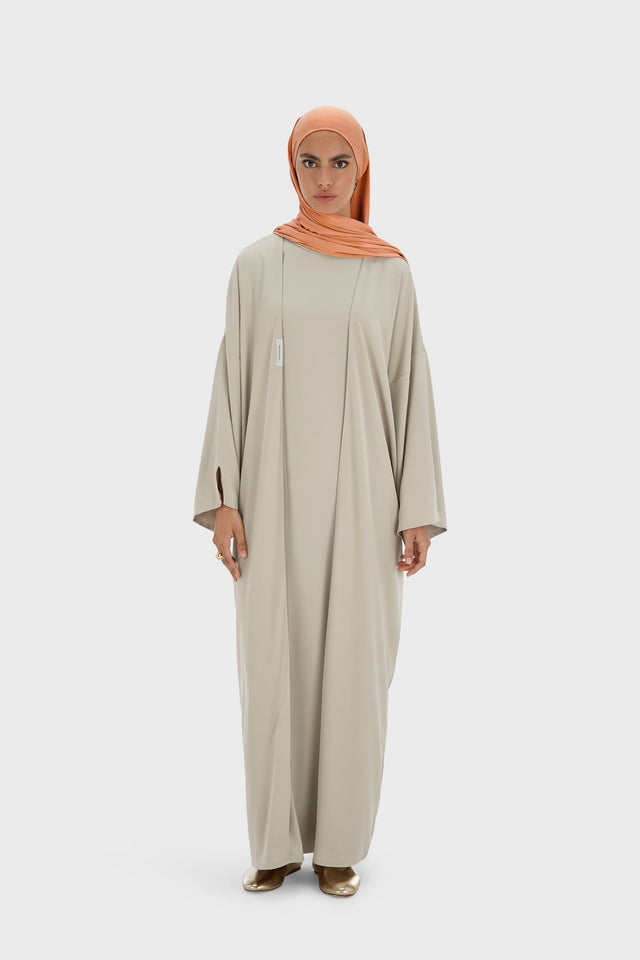 Woven Abaya Short | Moss Gray