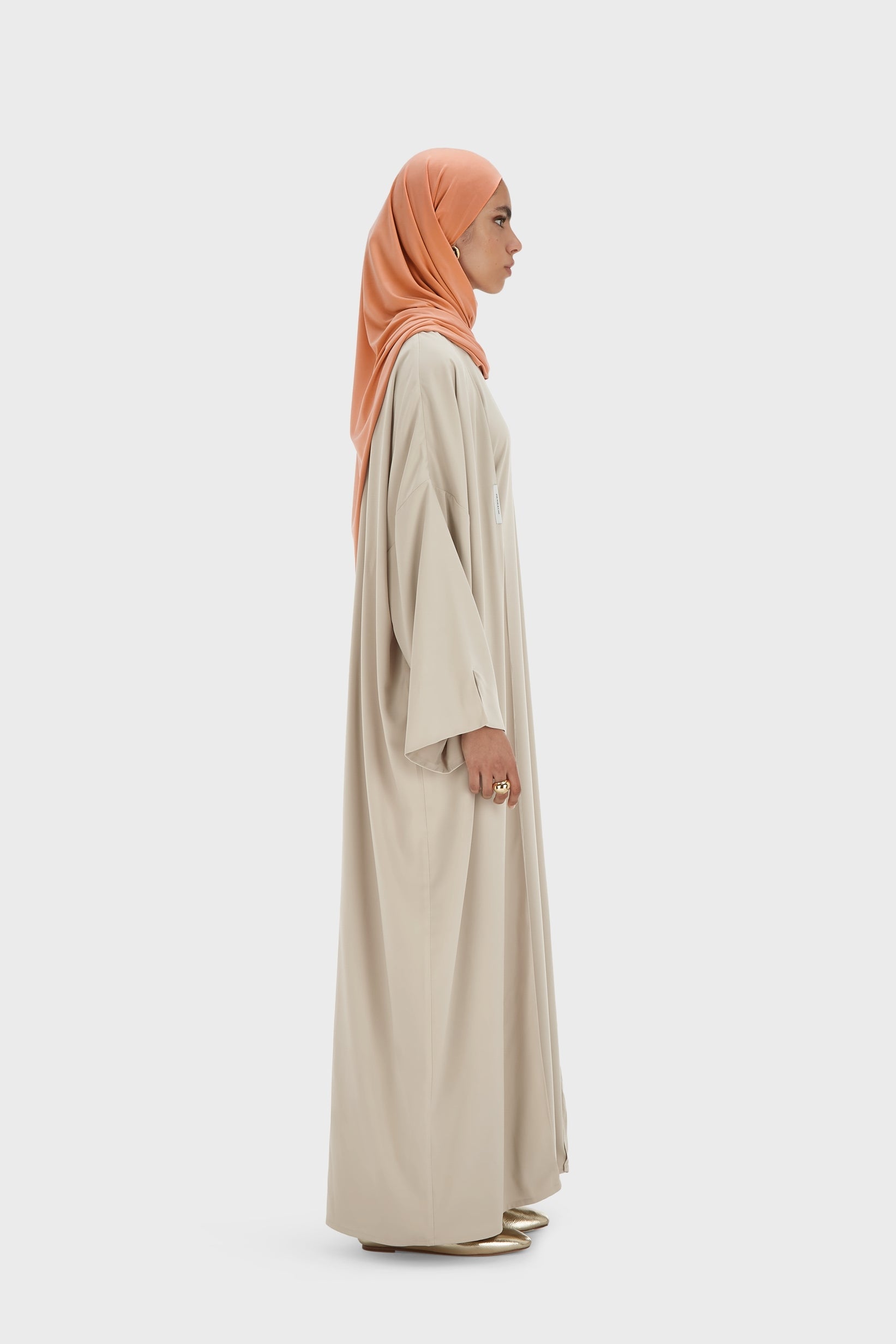 Woven Abaya Short | Moss Gray