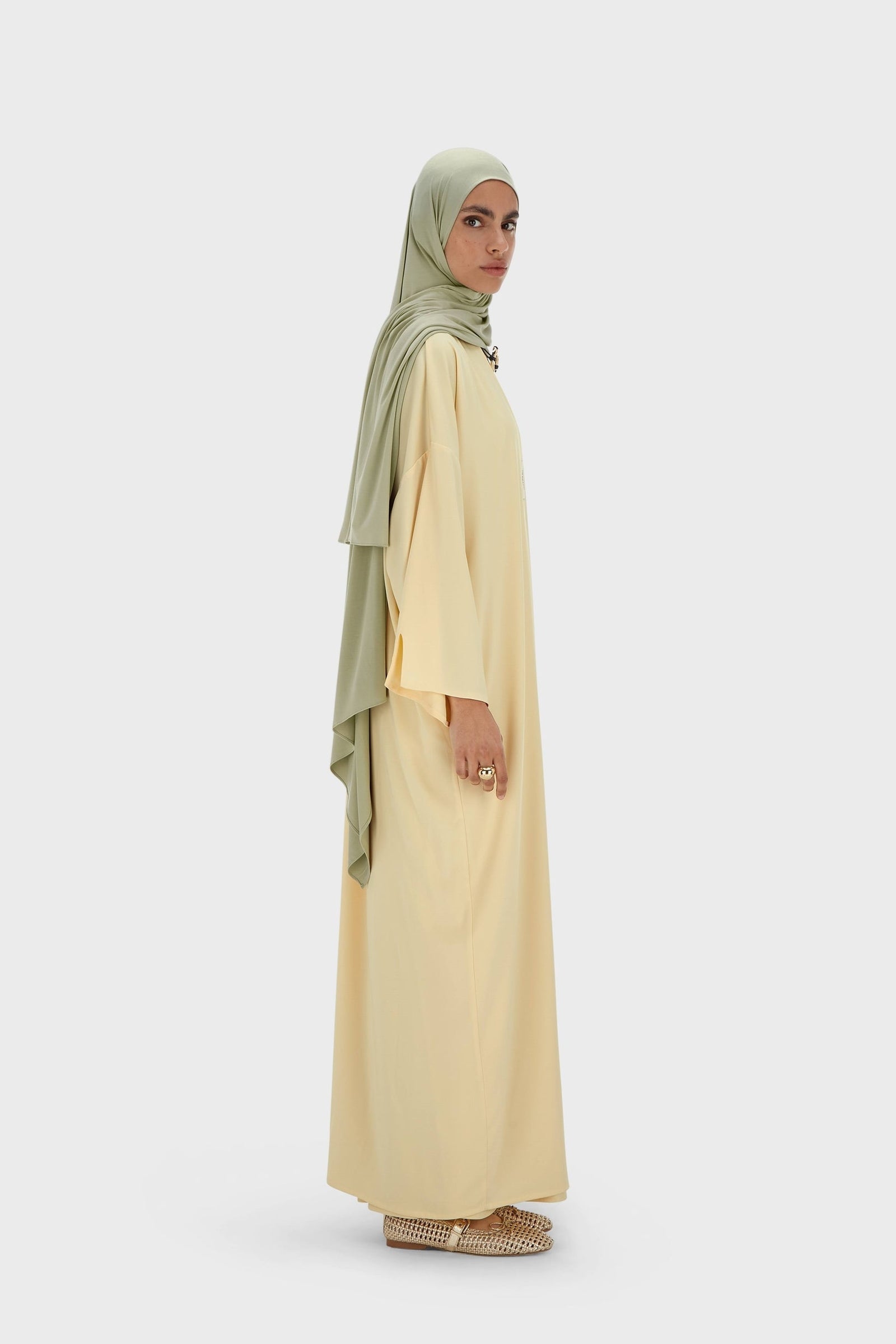 Woven Abaya Regular | Sorbet