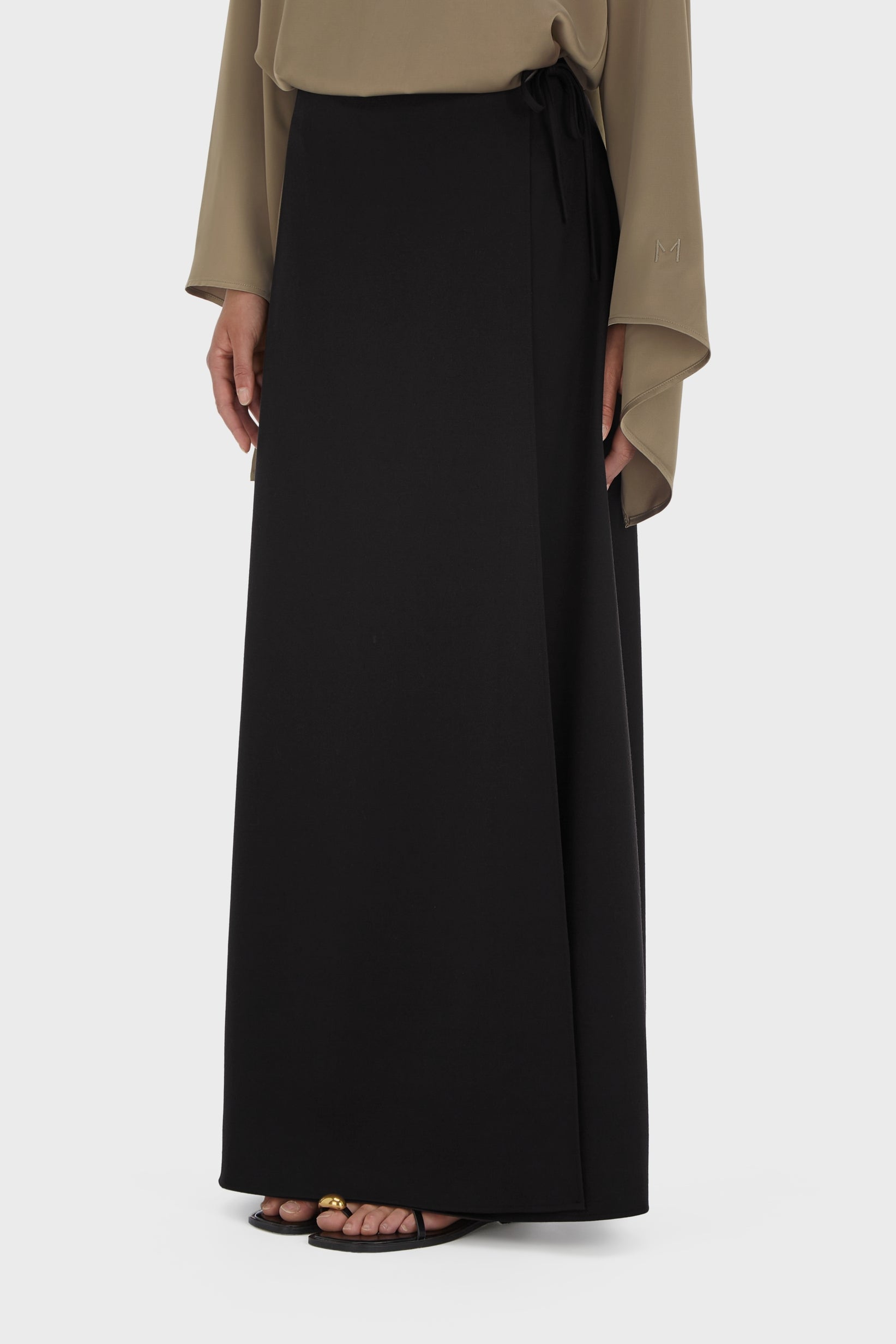 Wrap Skirt | Black | MERRACHI