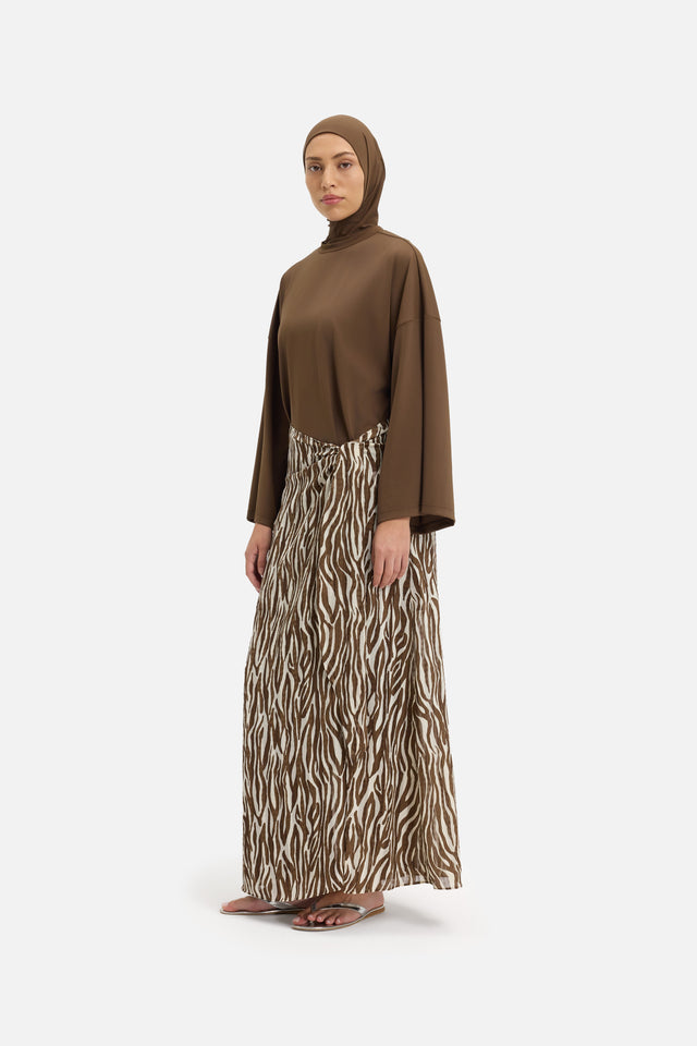 Sarong Skirt | Brown Zebra