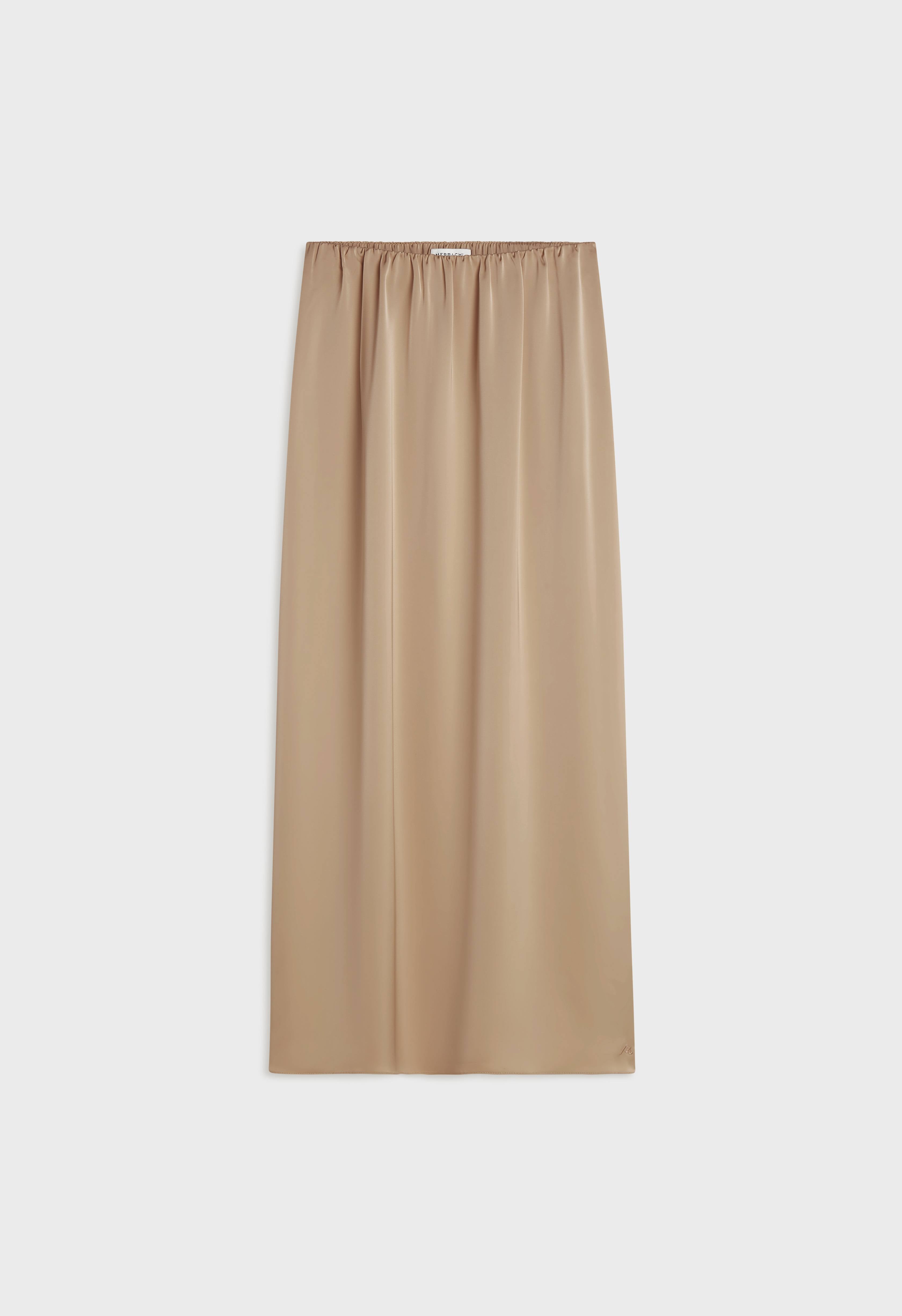Satin Bias Skirt | Dark Pearl