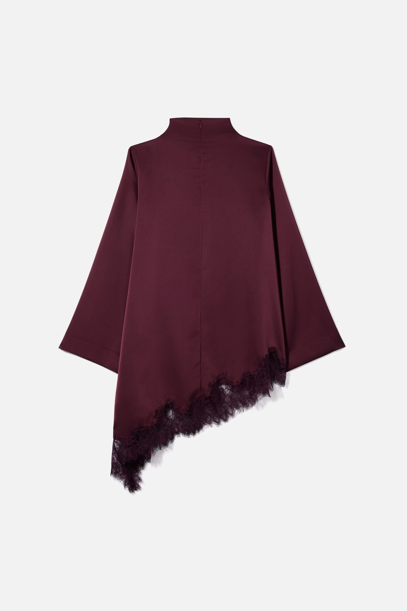Satin Lace Top | Blackcurrant