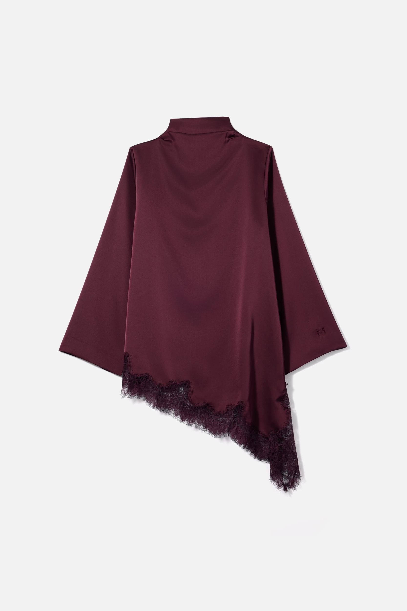 Satin Lace Top | Blackcurrant