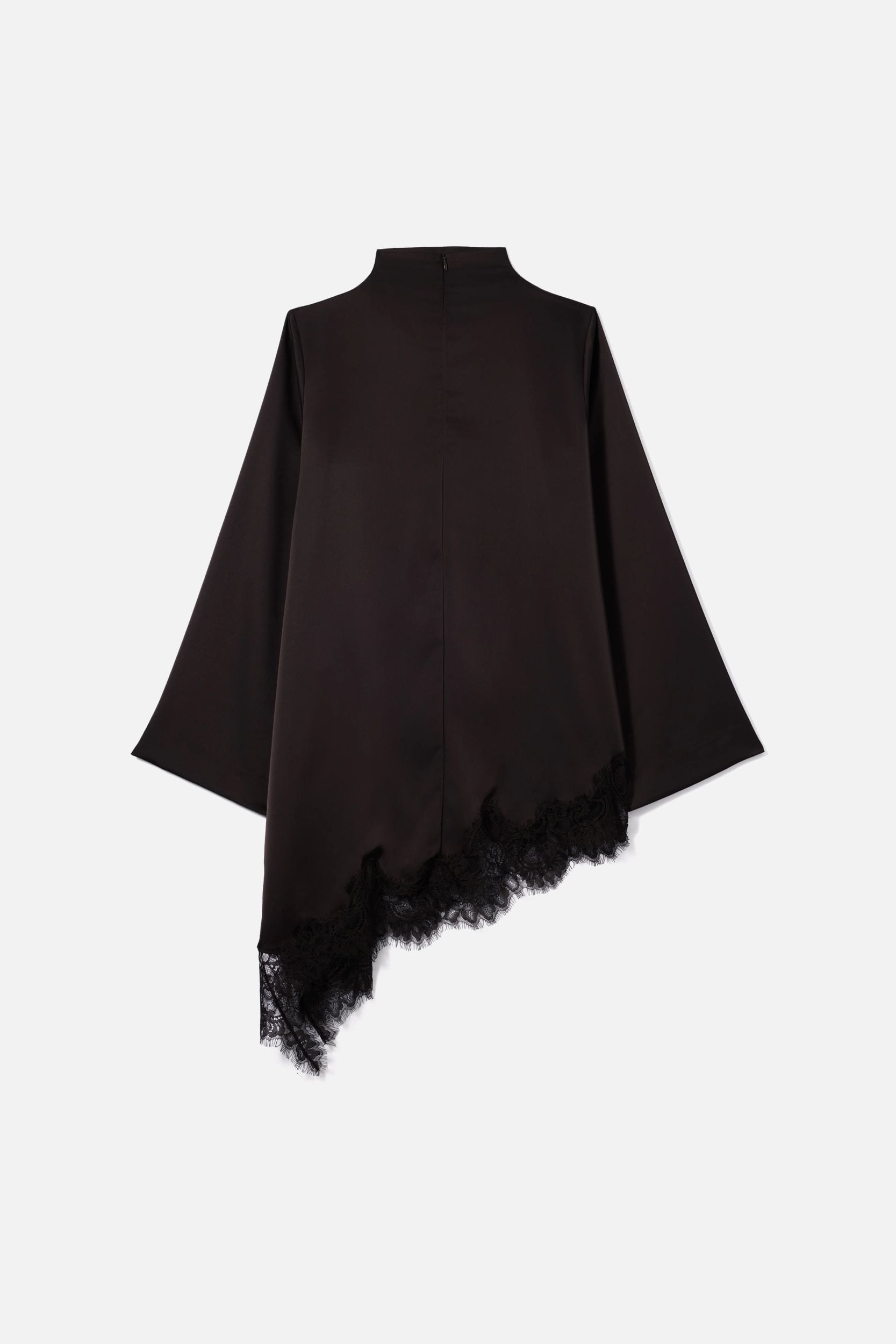 Satin Lace Top | Dark Truffle