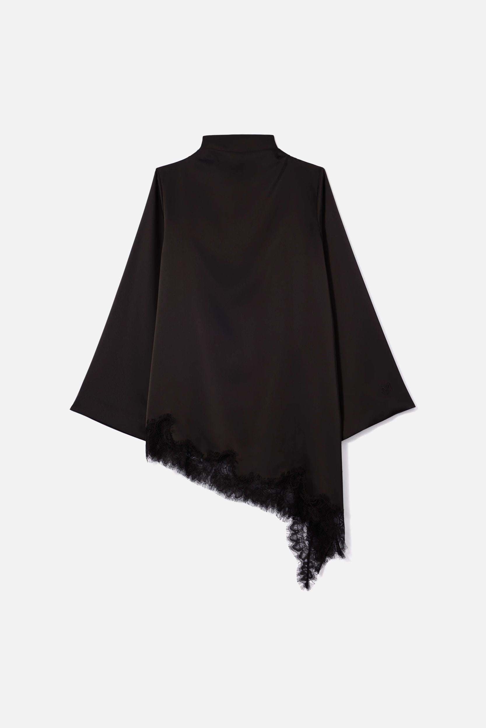 Satin Lace Top | Dark Truffle