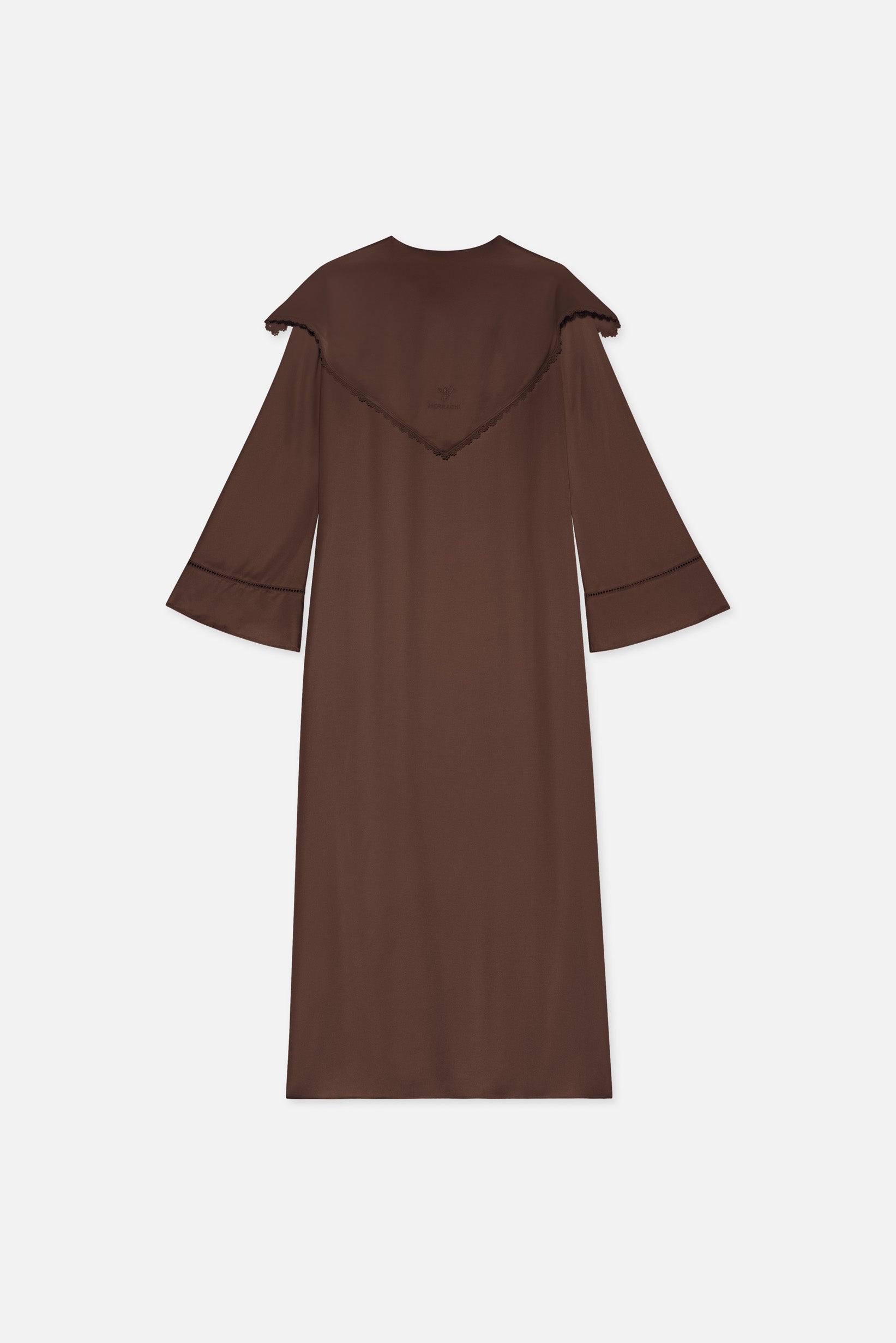 Scarf Detail Dress | Burnt Mocha