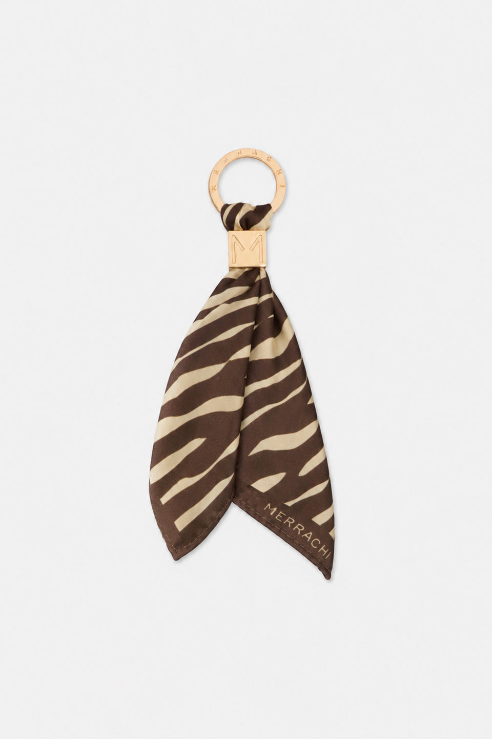 Scarf Keychain | Brown Zebra