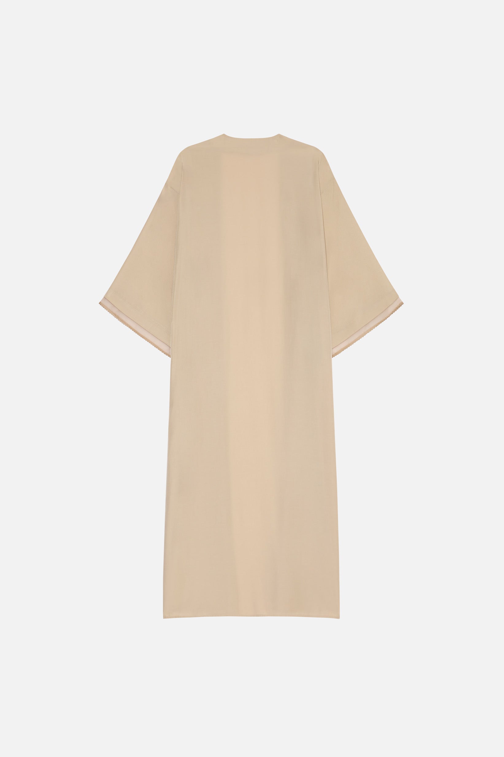 Sheer Layered Abaya | Oat