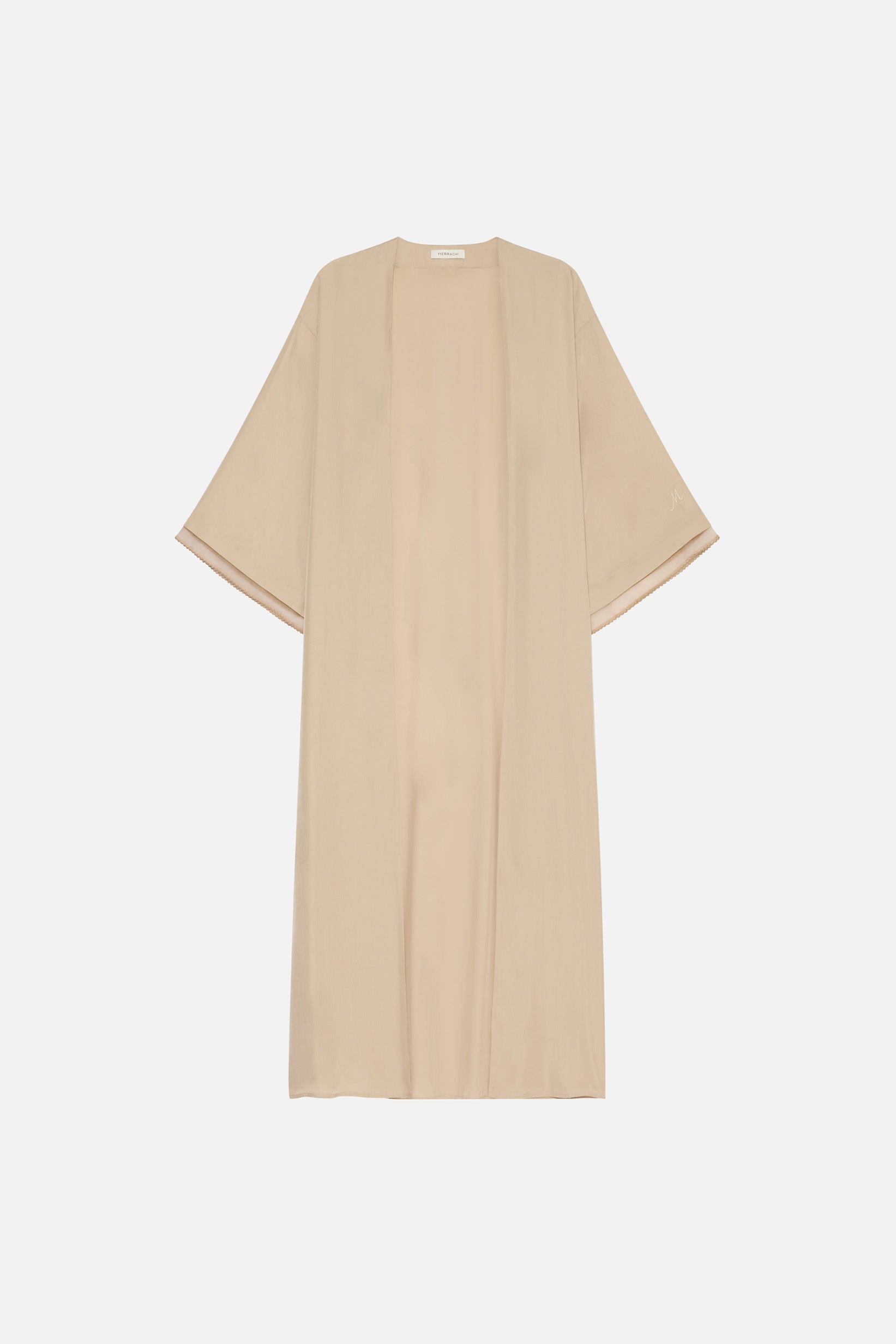 Sheer Layered Abaya | Oat