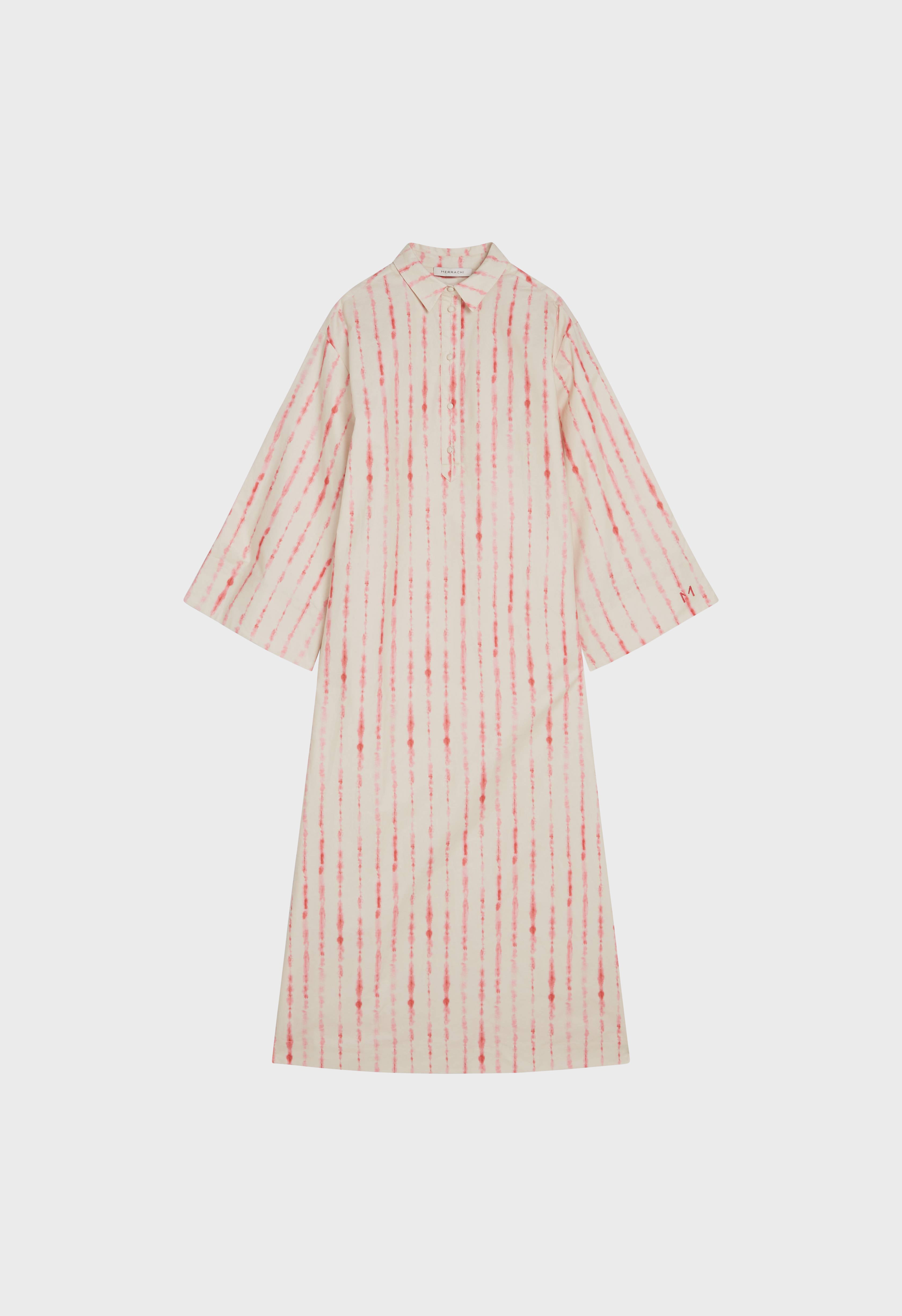 Shibori Kaftan Dress | Rose Shibori Print