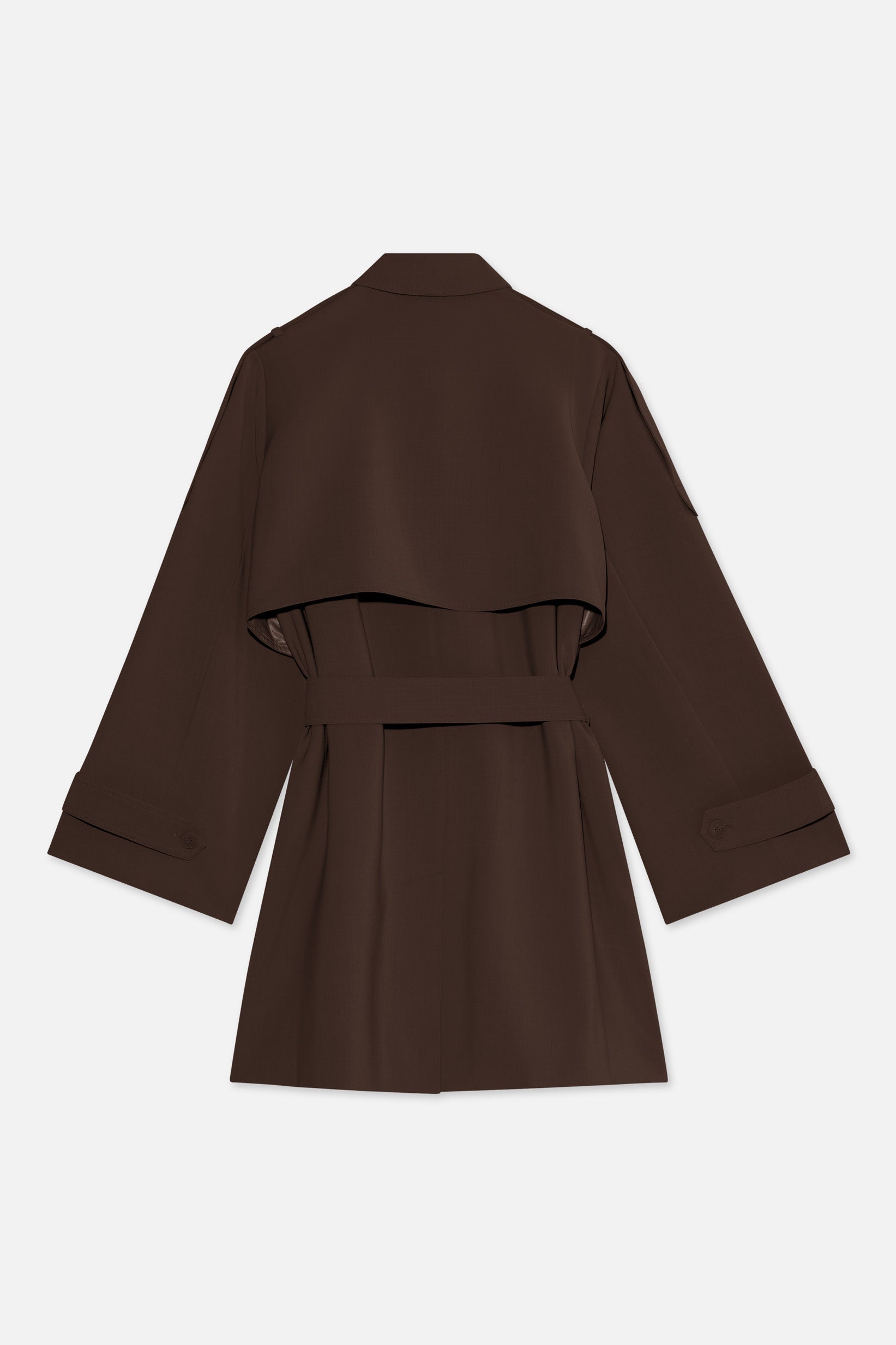 Short Trench Jacket | Dark Brown