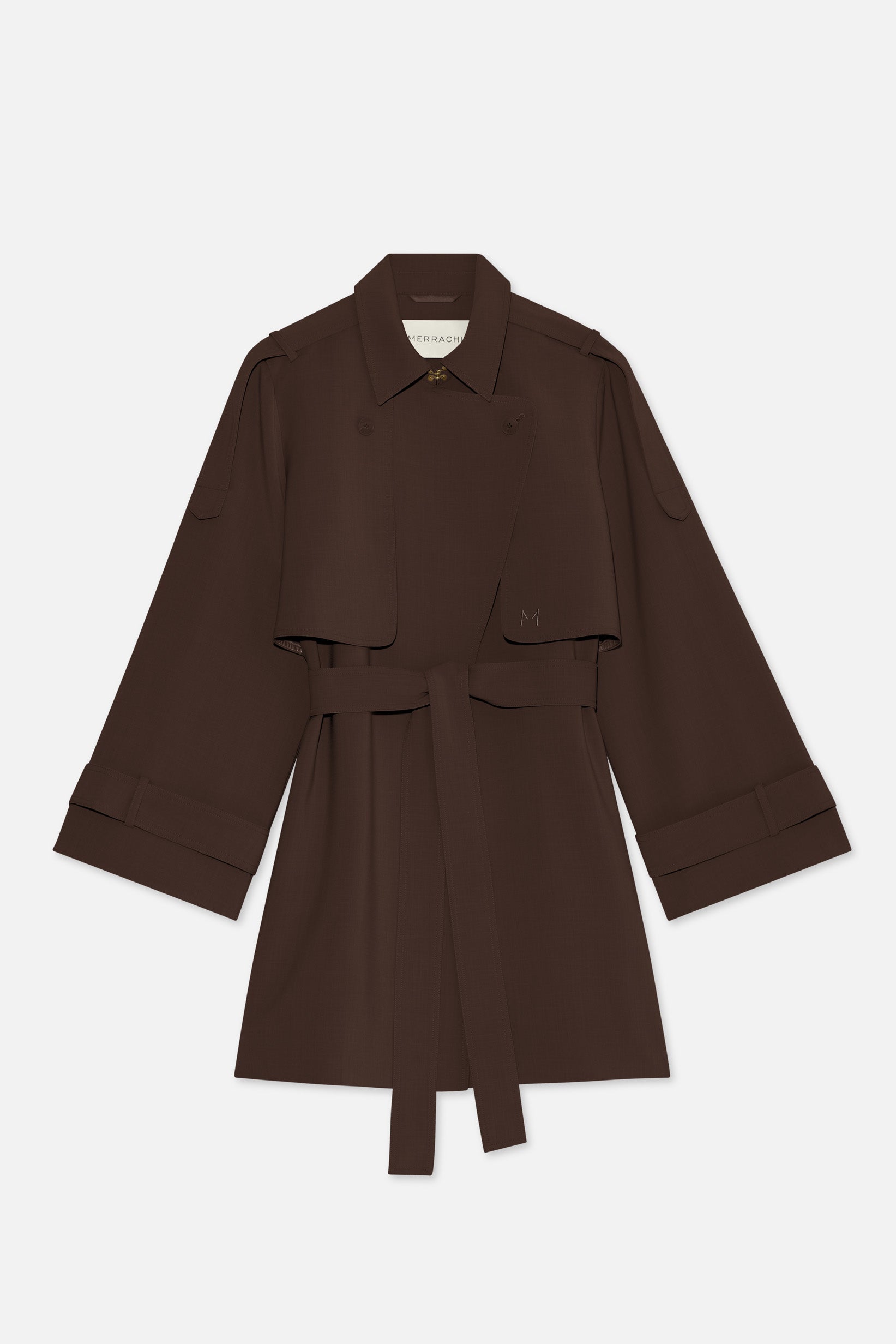 Short Trench Jacket | Dark Brown