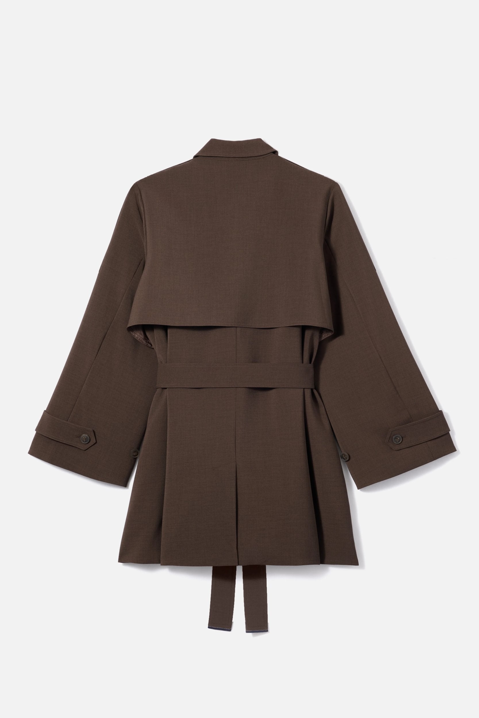 Short Trench Jacket | Dark Brown