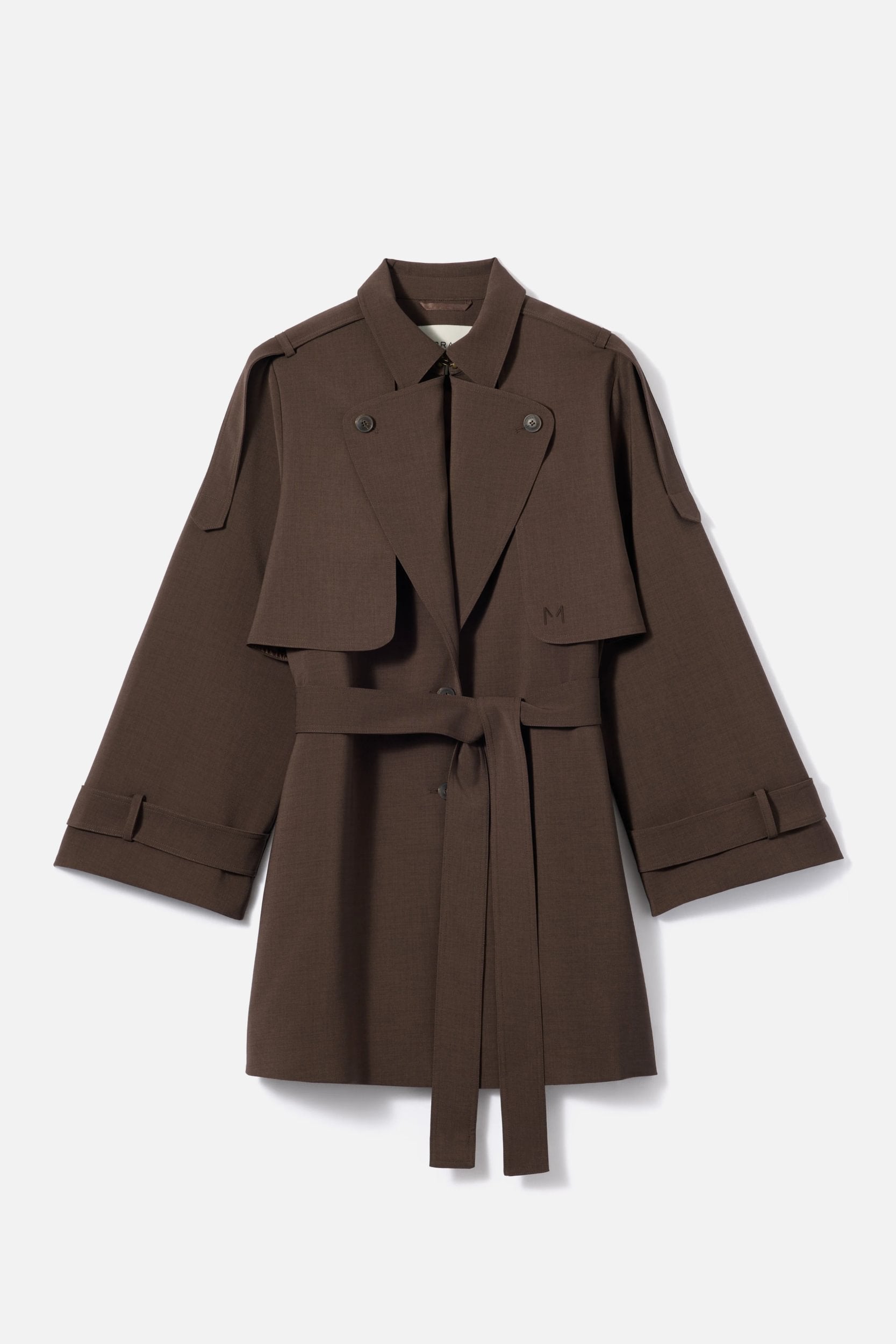 Short Trench Jacket | Dark Brown | MERRACHI
