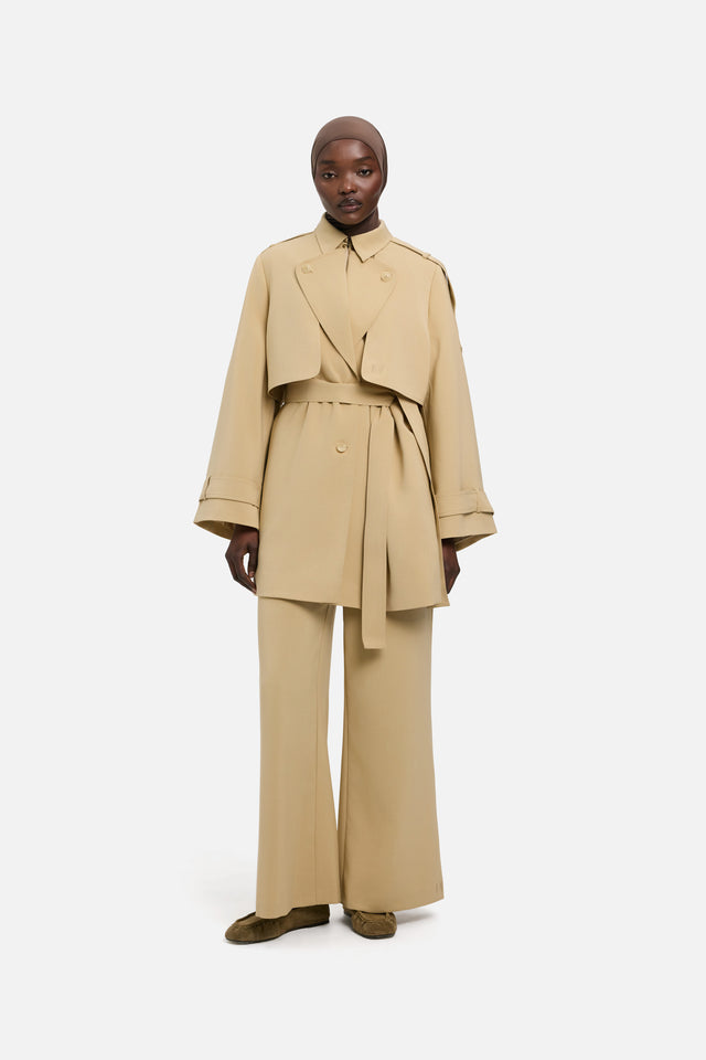 Short Trench Jacket | Desert Clay