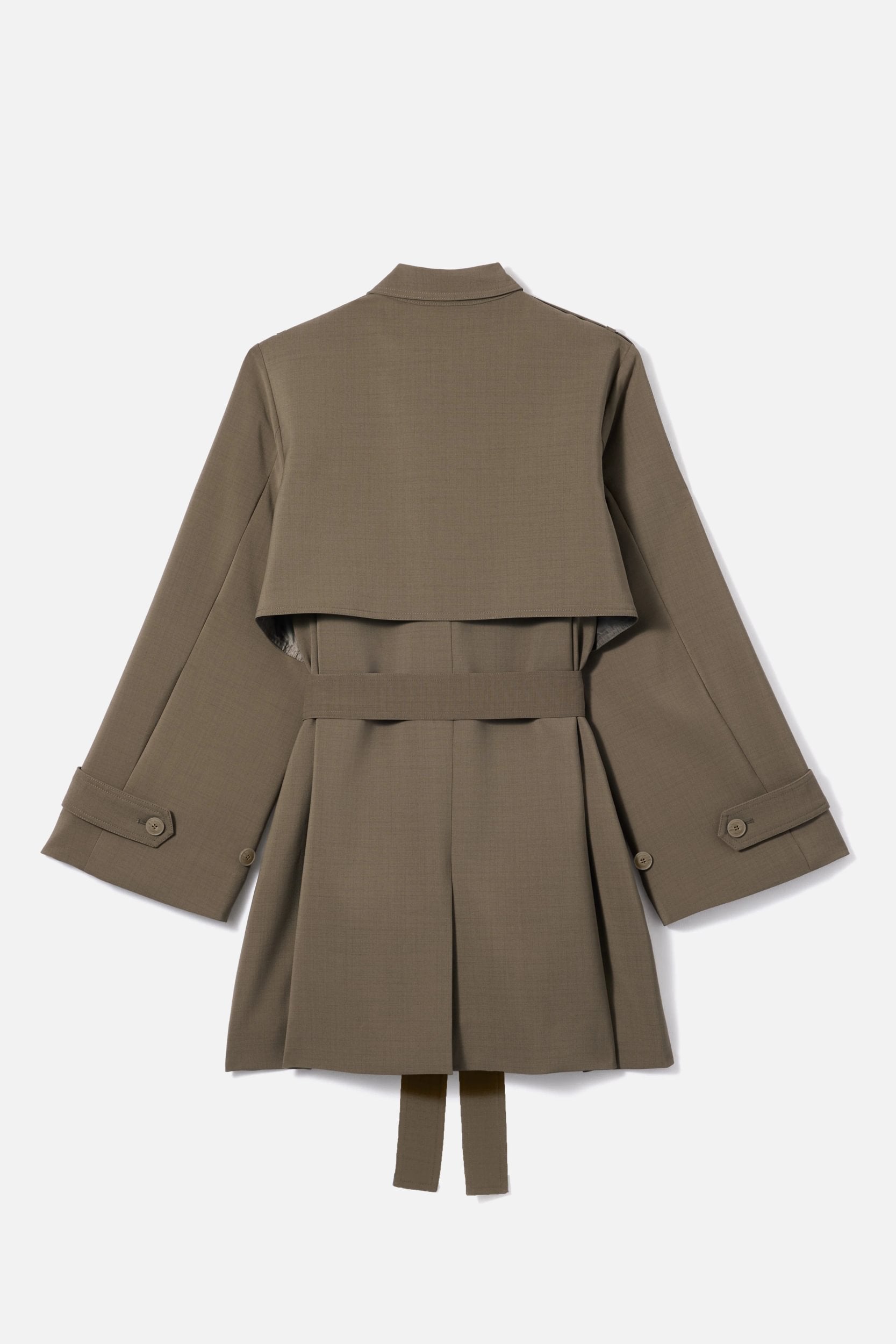 Short Trench Jacket | Smoke Green | MERRACHI