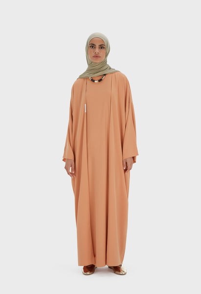 orange dress hijab Sleeveless Woven Regular Charm with a draped Color:Sunkist Coral Knit violet SHEIN Belle Plus Size