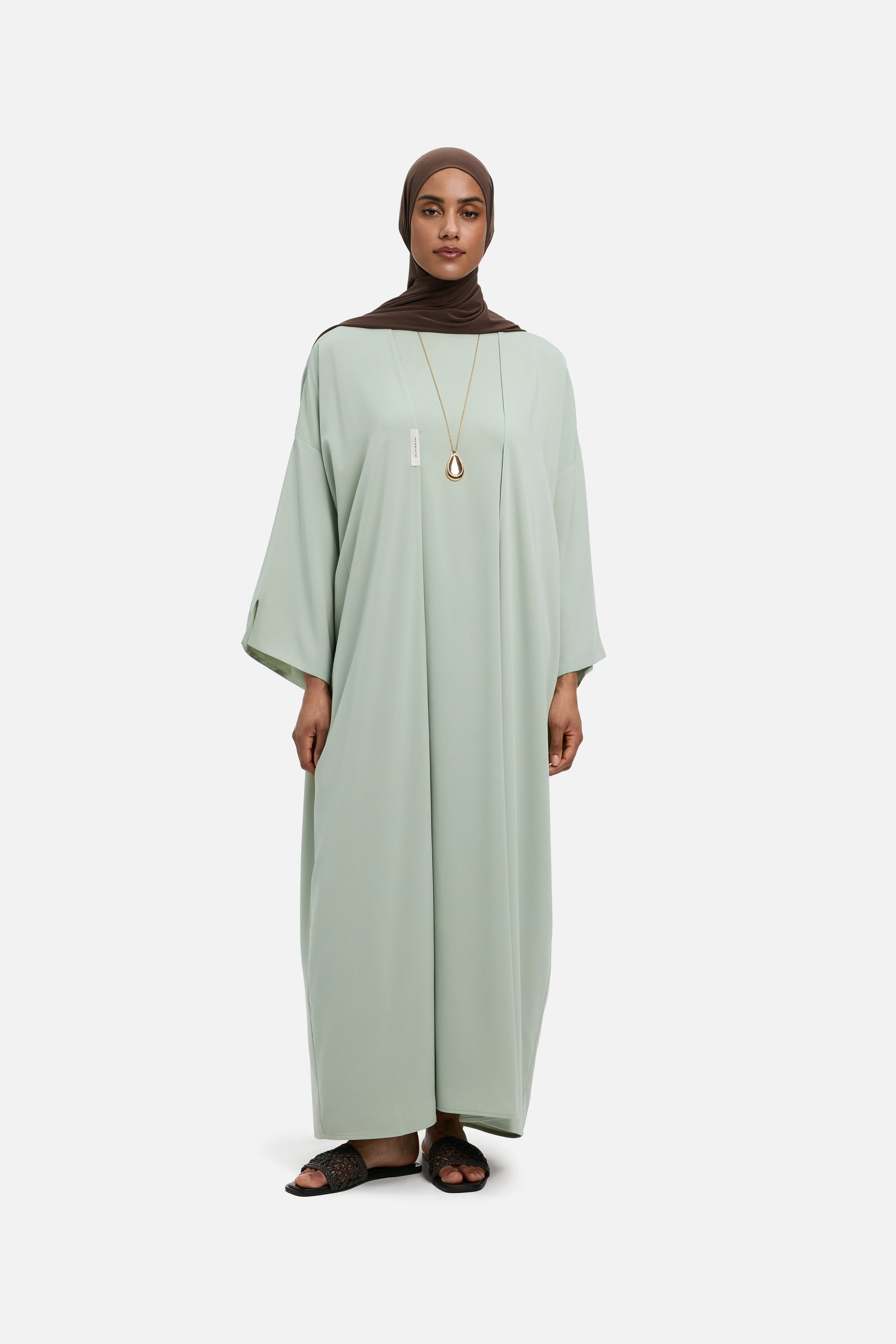 Sleeveless Woven Dress Regular | Aqua Gray