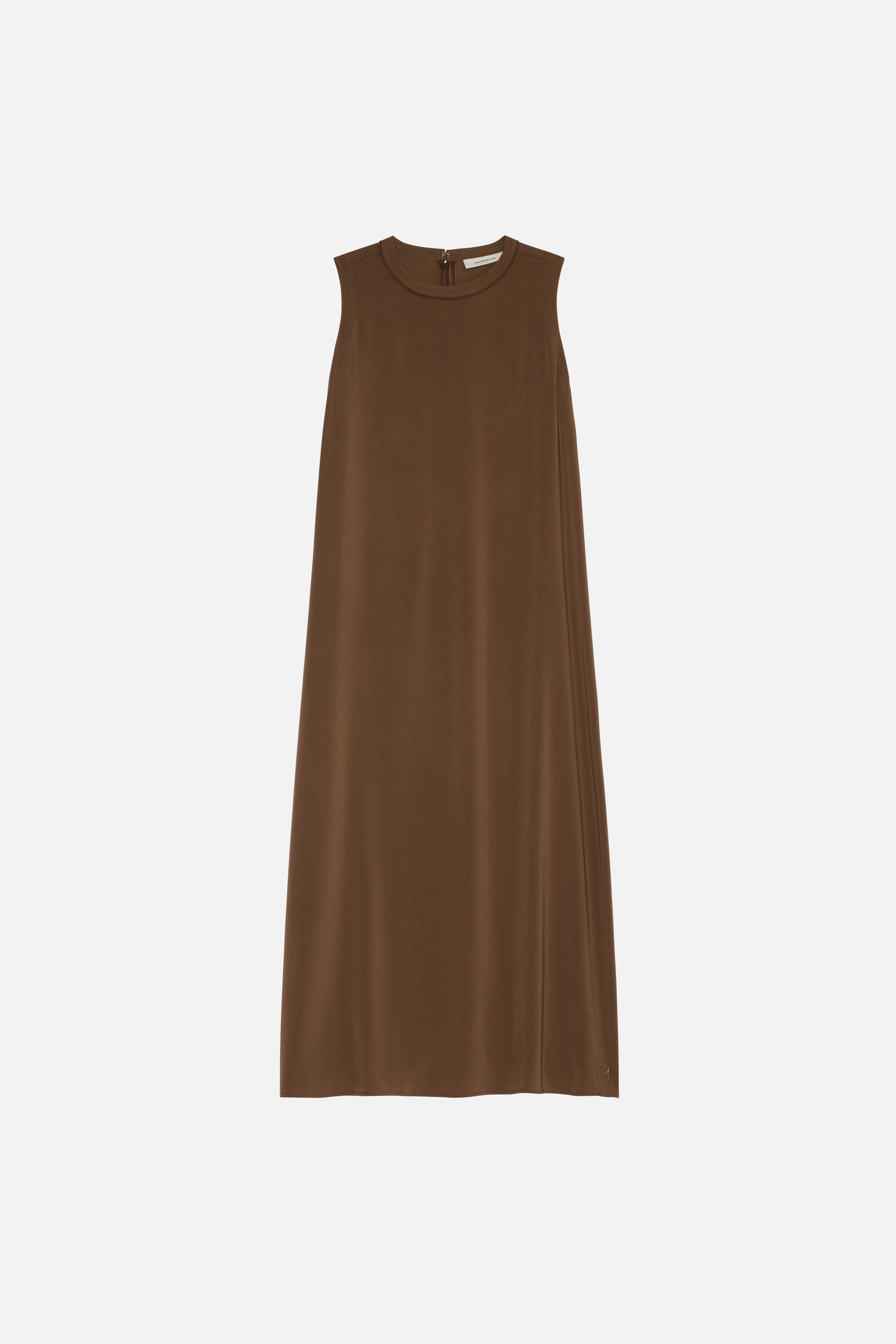 Sleeveless Woven Dress Regular | Dark Terra