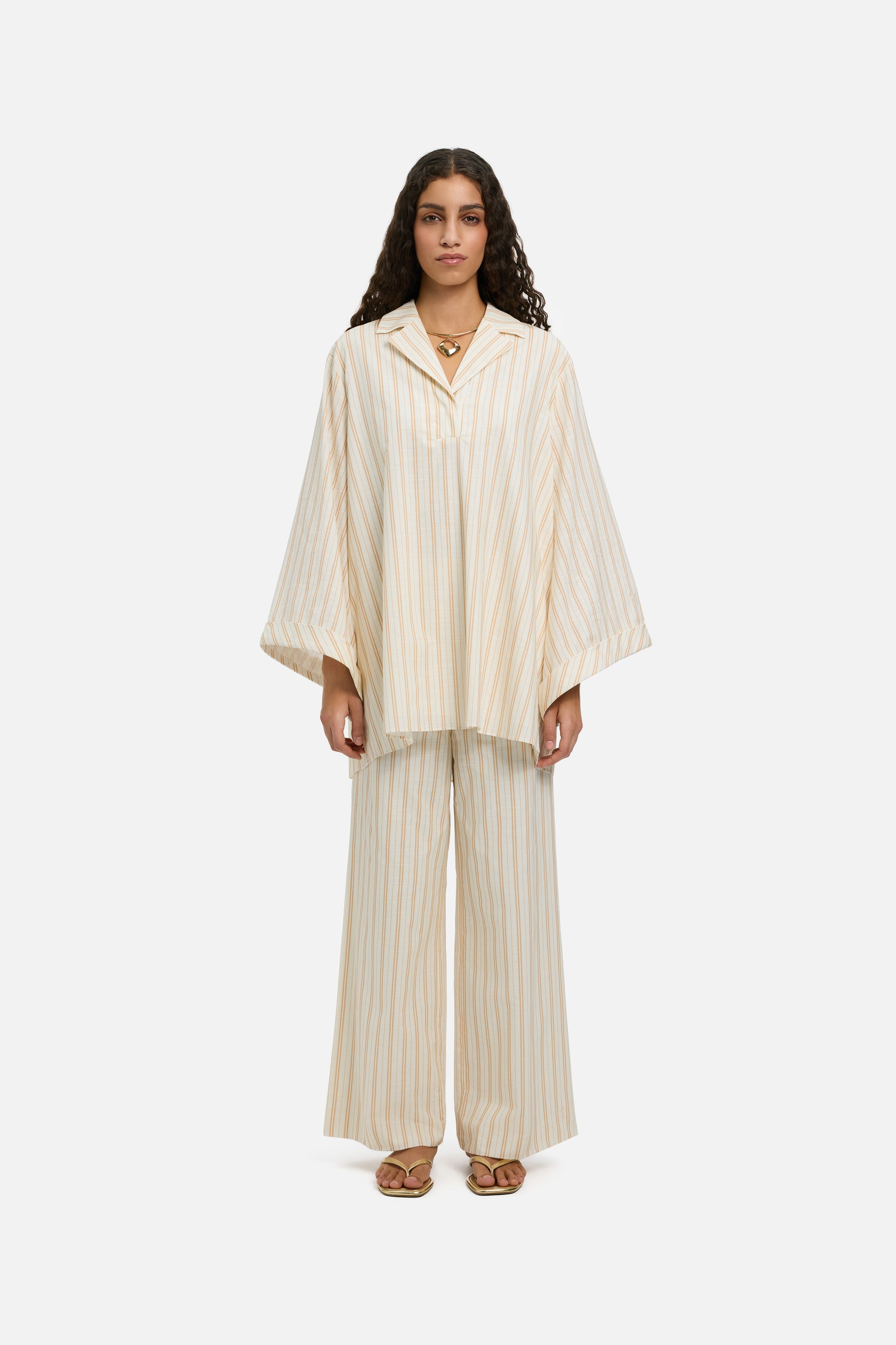 Striped Wide Pants | Biscotti Stripe