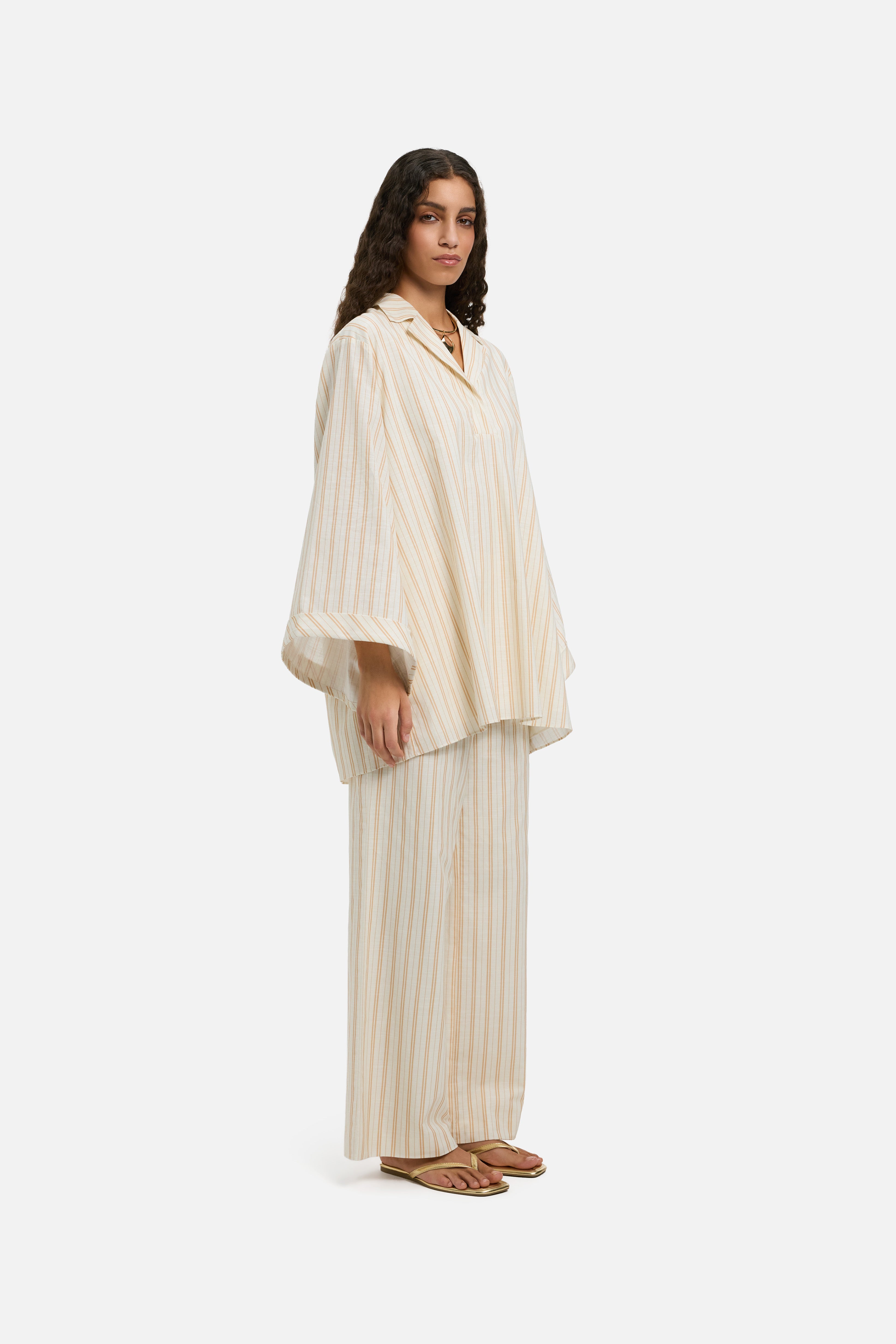 Striped Wide Pants | Biscotti Stripe