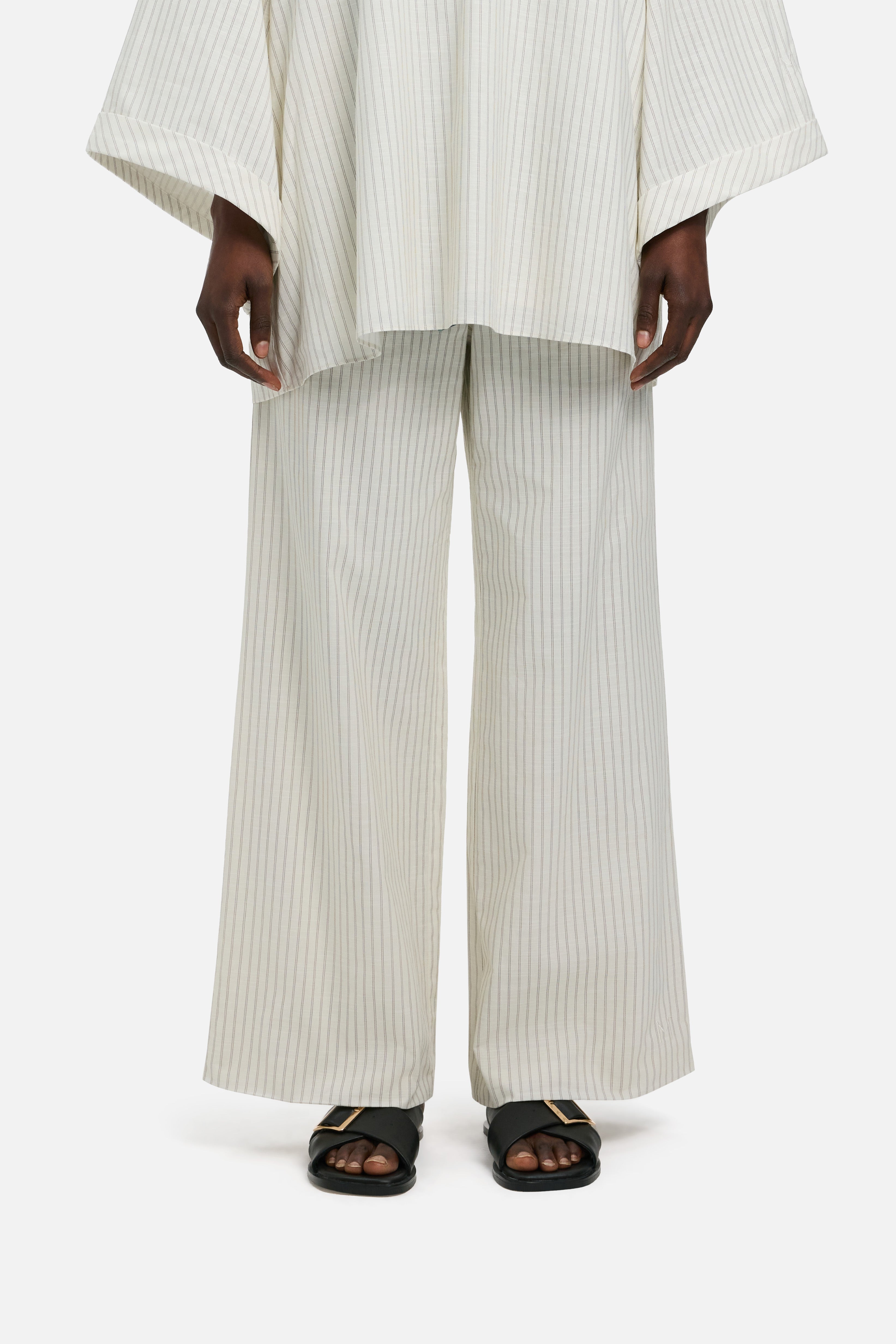 Striped Wide Pants | Cherry Stripe
