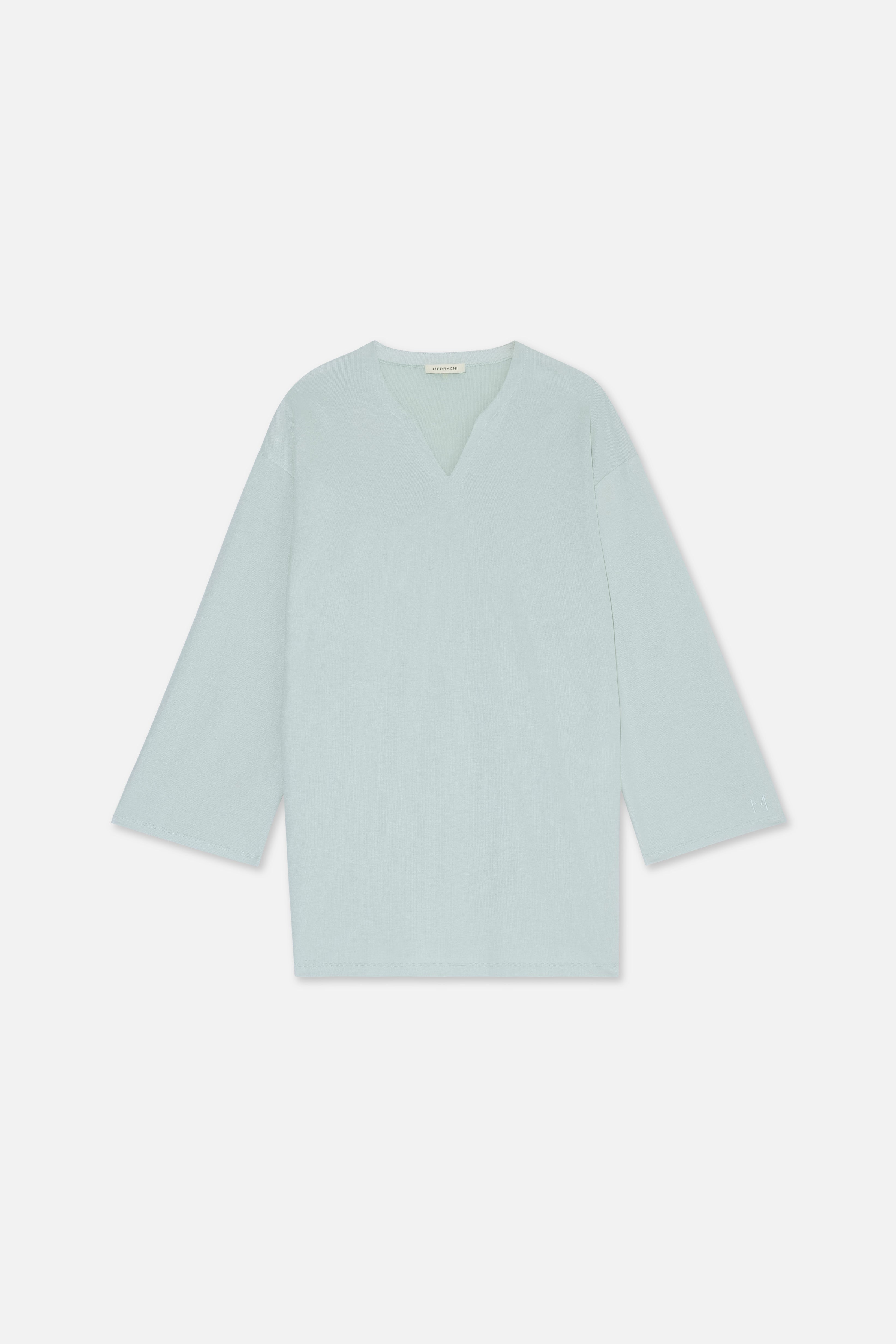 Summer Jersey Top | Aqua Gray