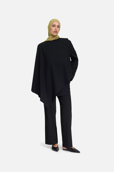Tailored Cape | Black | MERRACHI