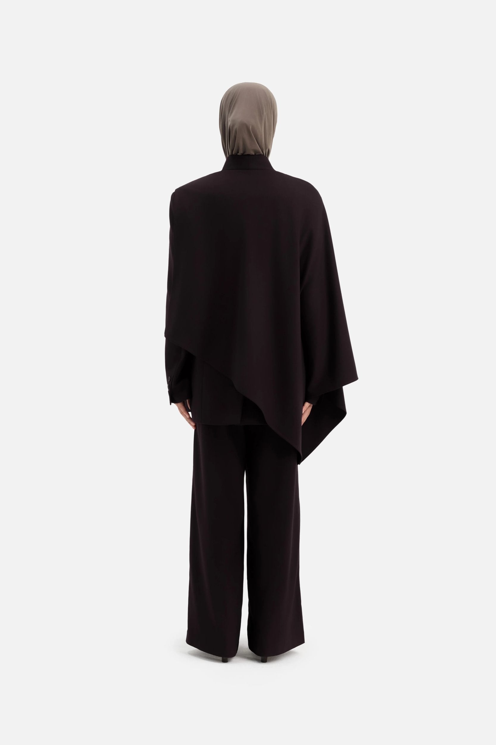 Tailored Cape | Dark Truffle