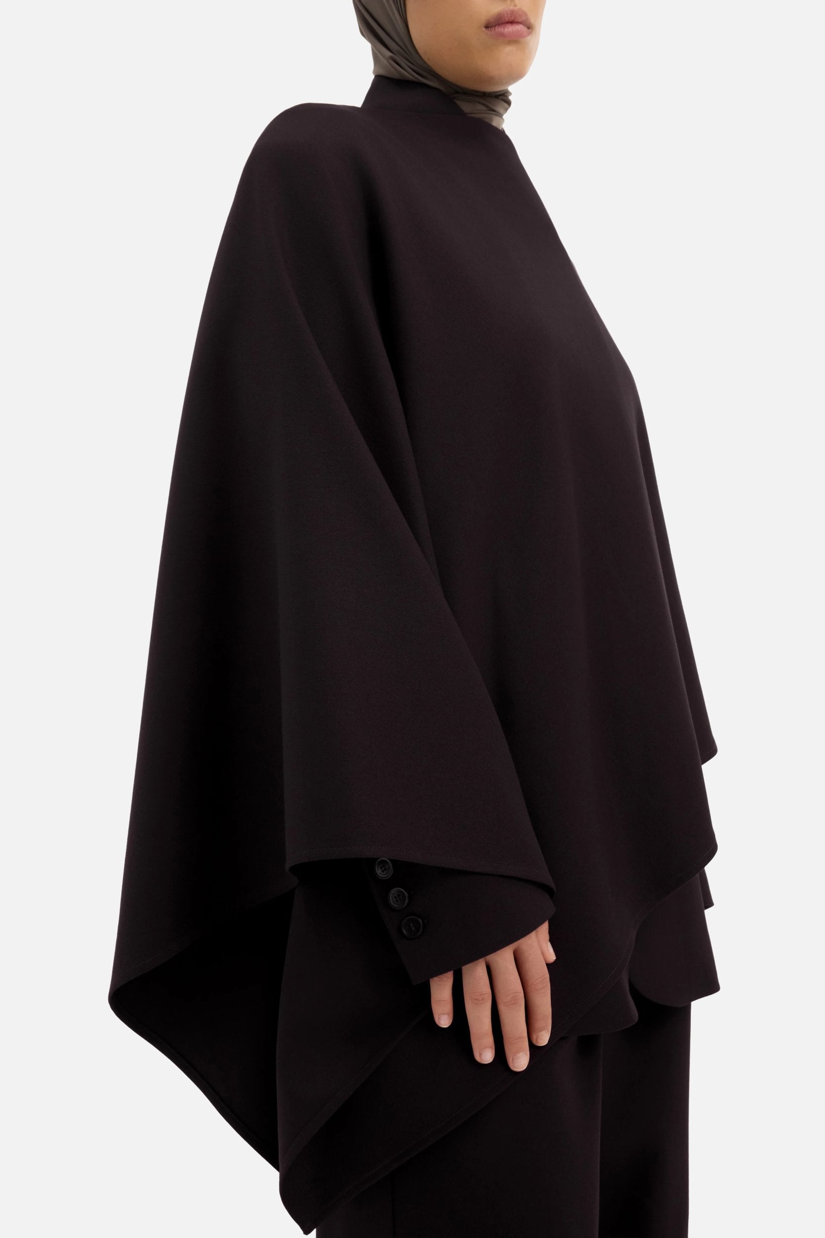 Tailored Cape | Dark Truffle