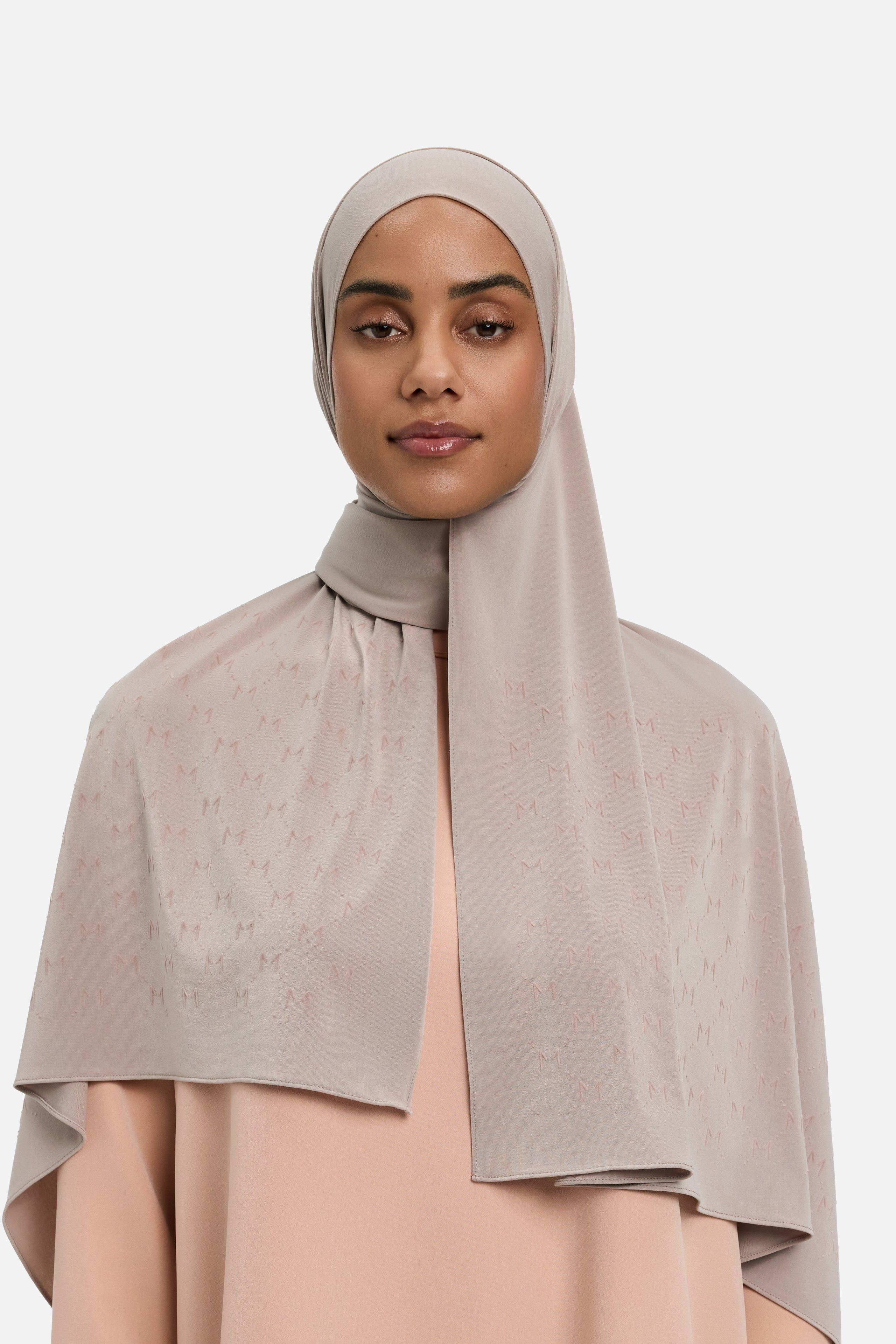The Monogram Flock Scarf Premium | Mauve